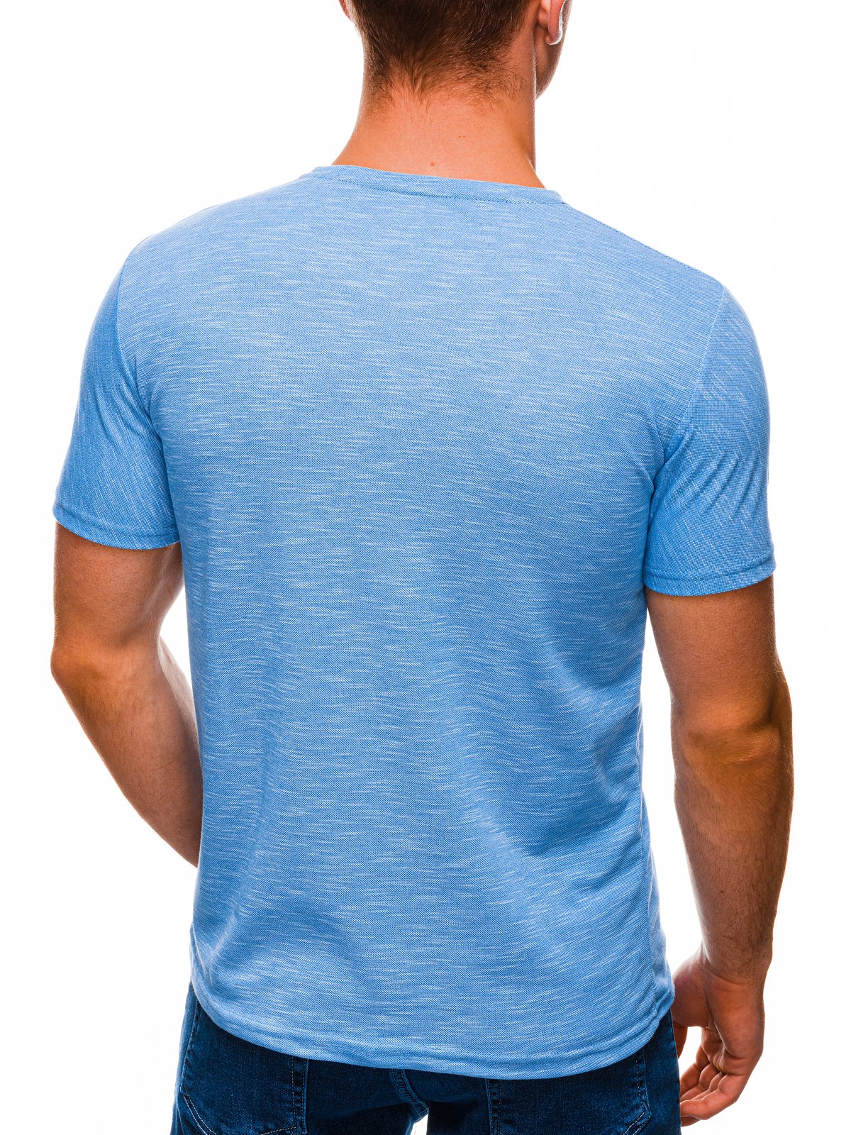 Men's plain t-shirt S1323 - light blue | MODONE wholesale - Clothing ...