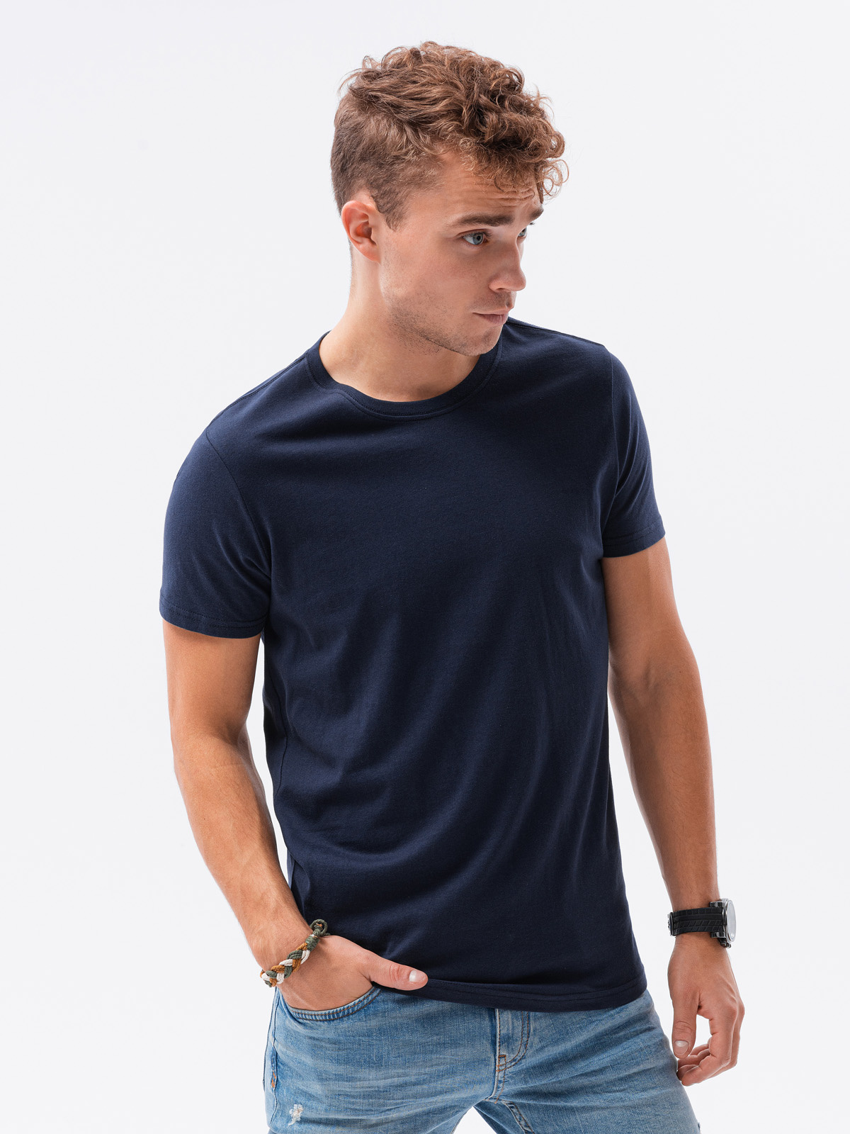 plain navy blue shirt mens