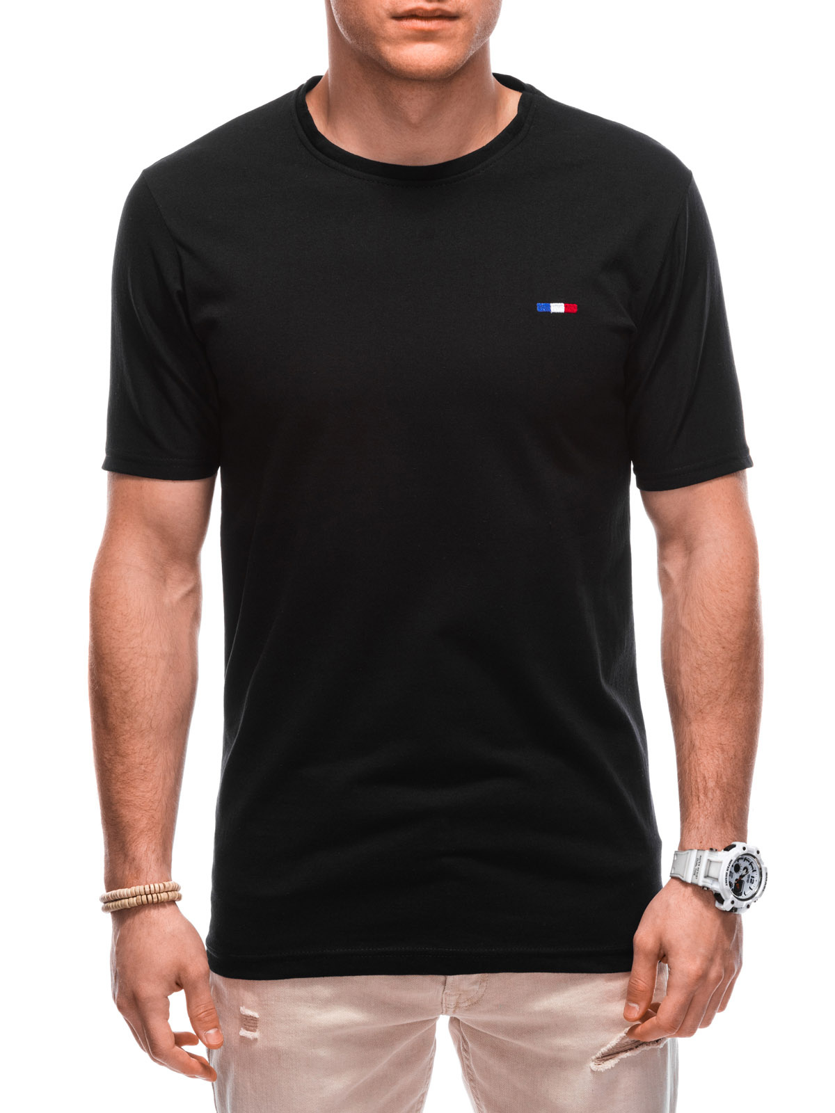 Men's plain tshirt S1804 black MODONE wholesale Clothing For Men