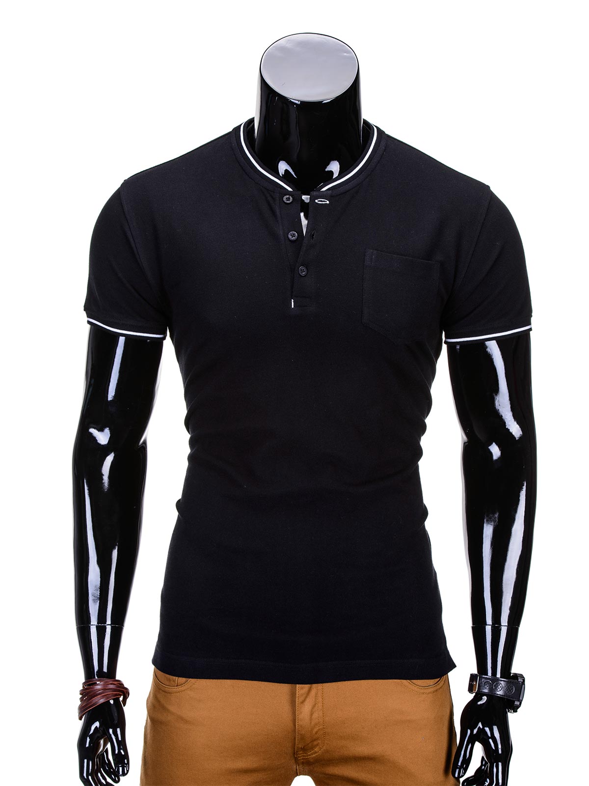 Men's plain t-shirt S667 - black | MODONE wholesale - Clothing For Men