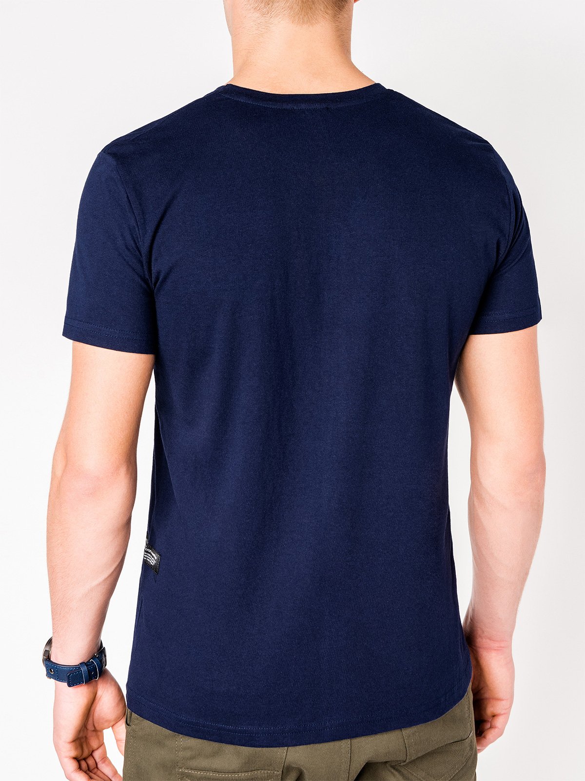 Men's plain t-shirt S824 - navy | MODONE wholesale - Clothing For Men