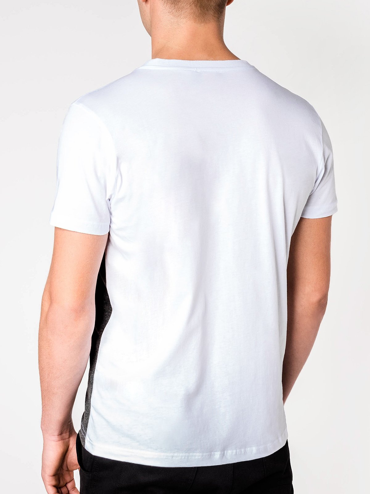 Men's plain t-shirt S844 - orange/dark grey | MODONE wholesale ...