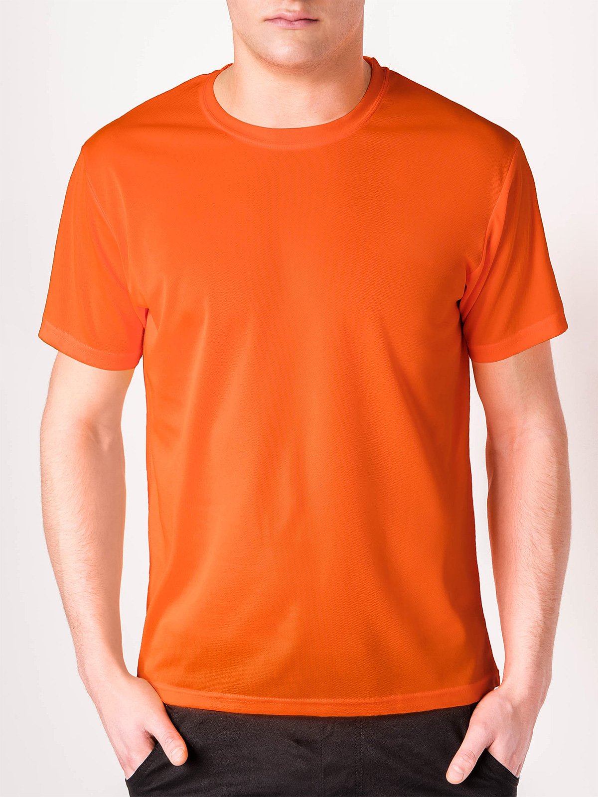 Men's plain t-shirt S883 - orange | MODONE wholesale - Clothing For Men