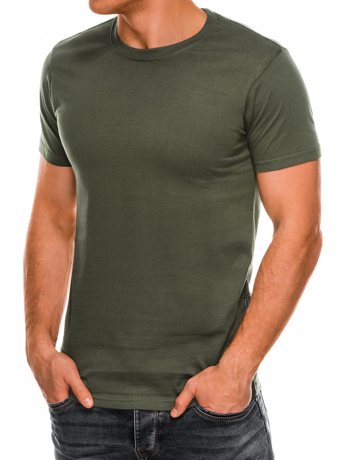 Men's plain t-shirt S884 - khaki | MODONE wholesale - Clothing For Men