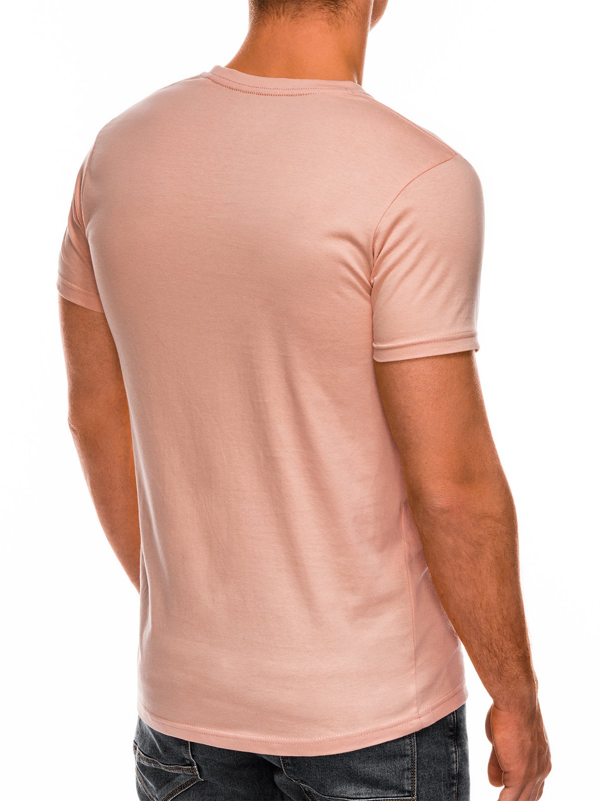 Men's plain t-shirt S884 - peach | MODONE wholesale - Clothing For Men