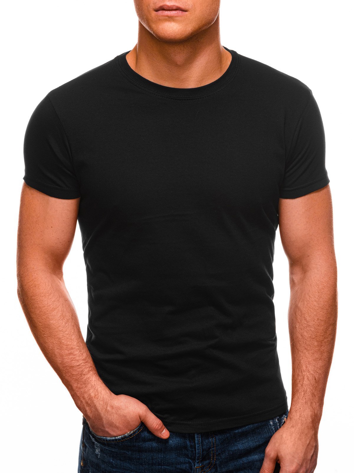 Men's plain t-shirt S970 - black | MODONE wholesale - Clothing For Men