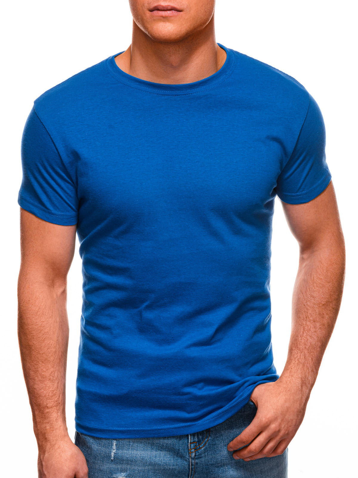 Men's plain t-shirt S970 - blue | MODONE wholesale - Clothing For Men