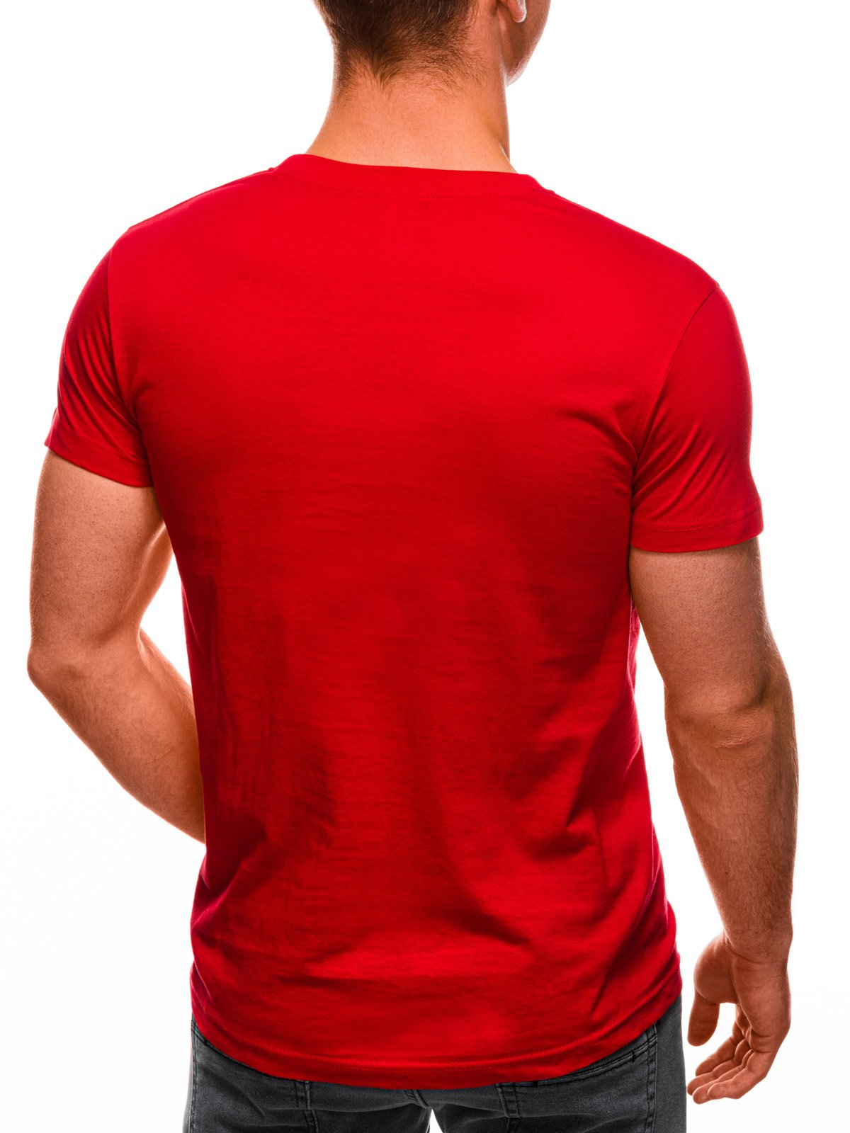 plain red t shirt back