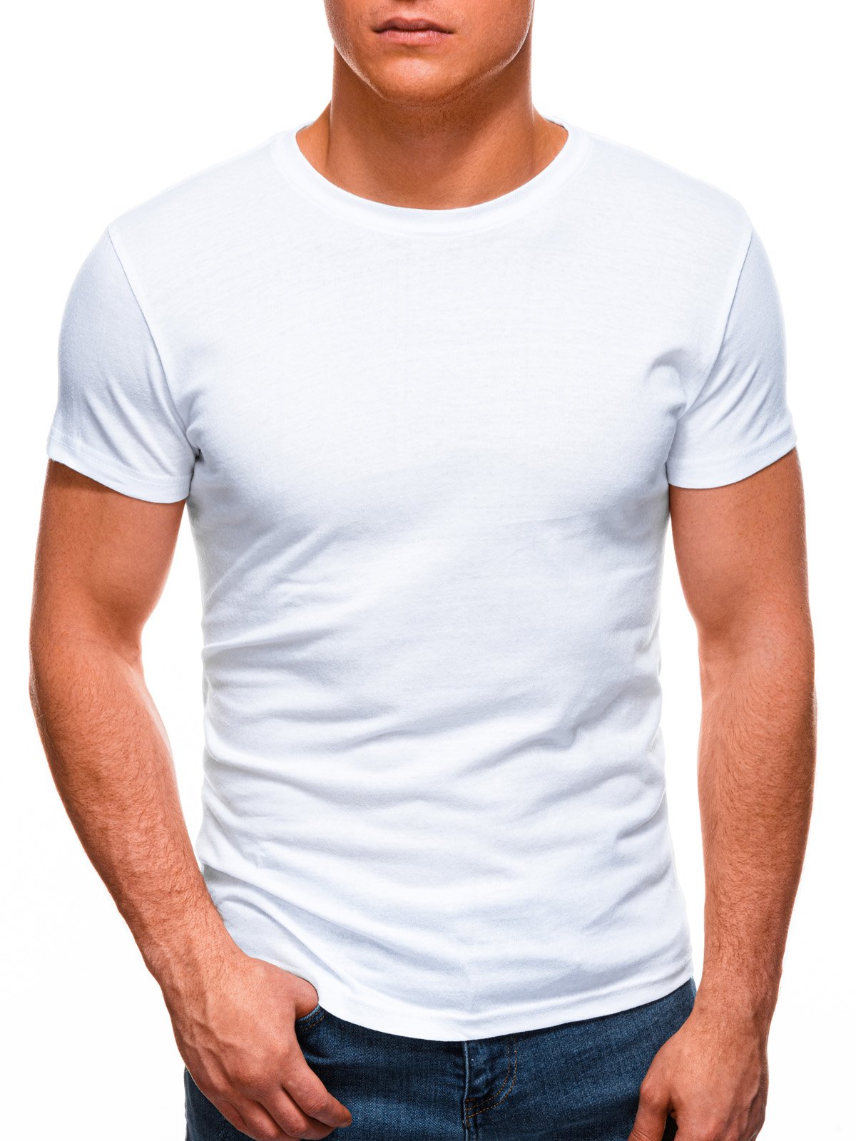 Men's plain t-shirt S970 - white | MODONE wholesale - Clothing For Men