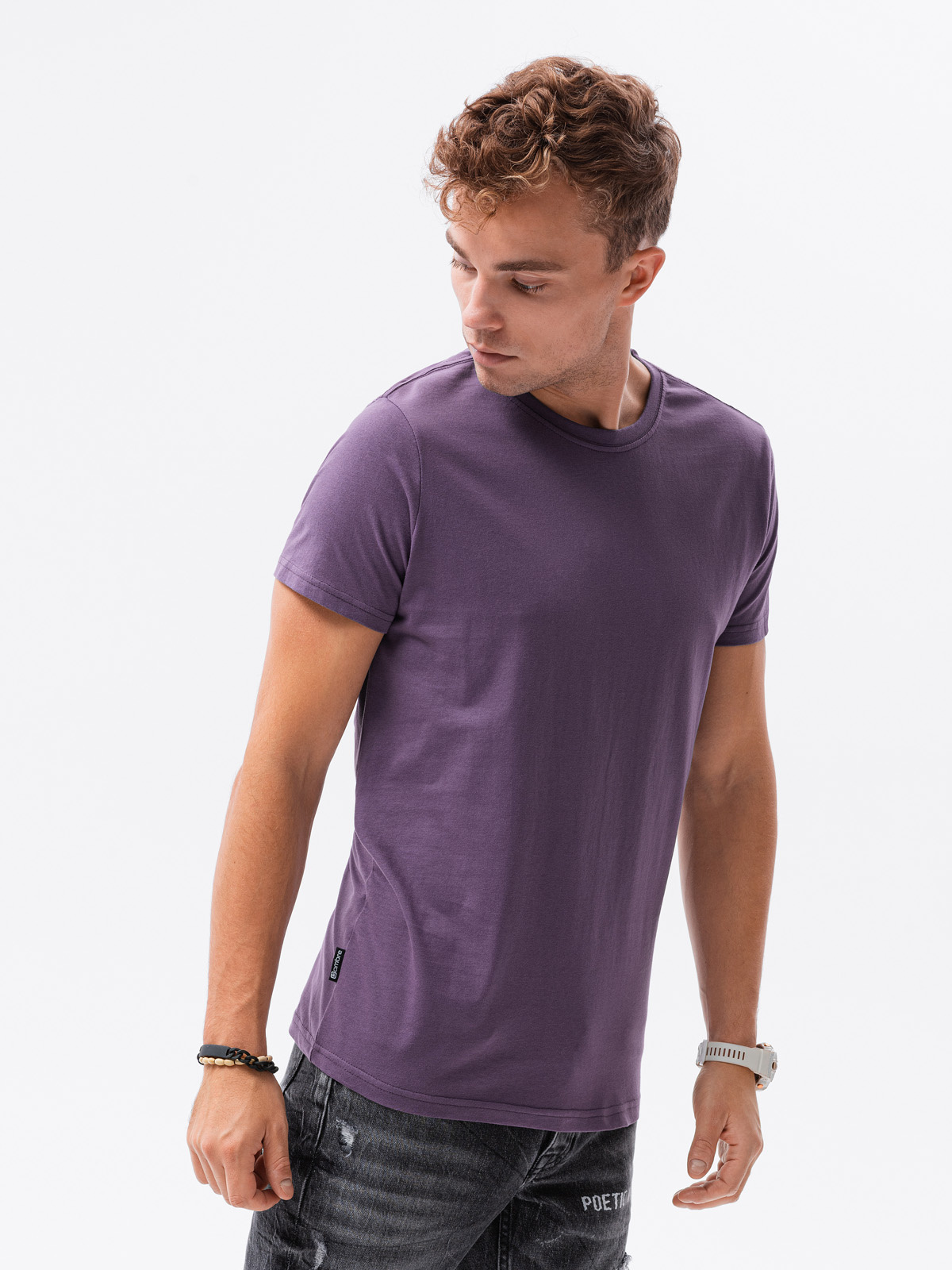 Men's plain tshirt violet S1370 MODONE wholesale Clothing For Men