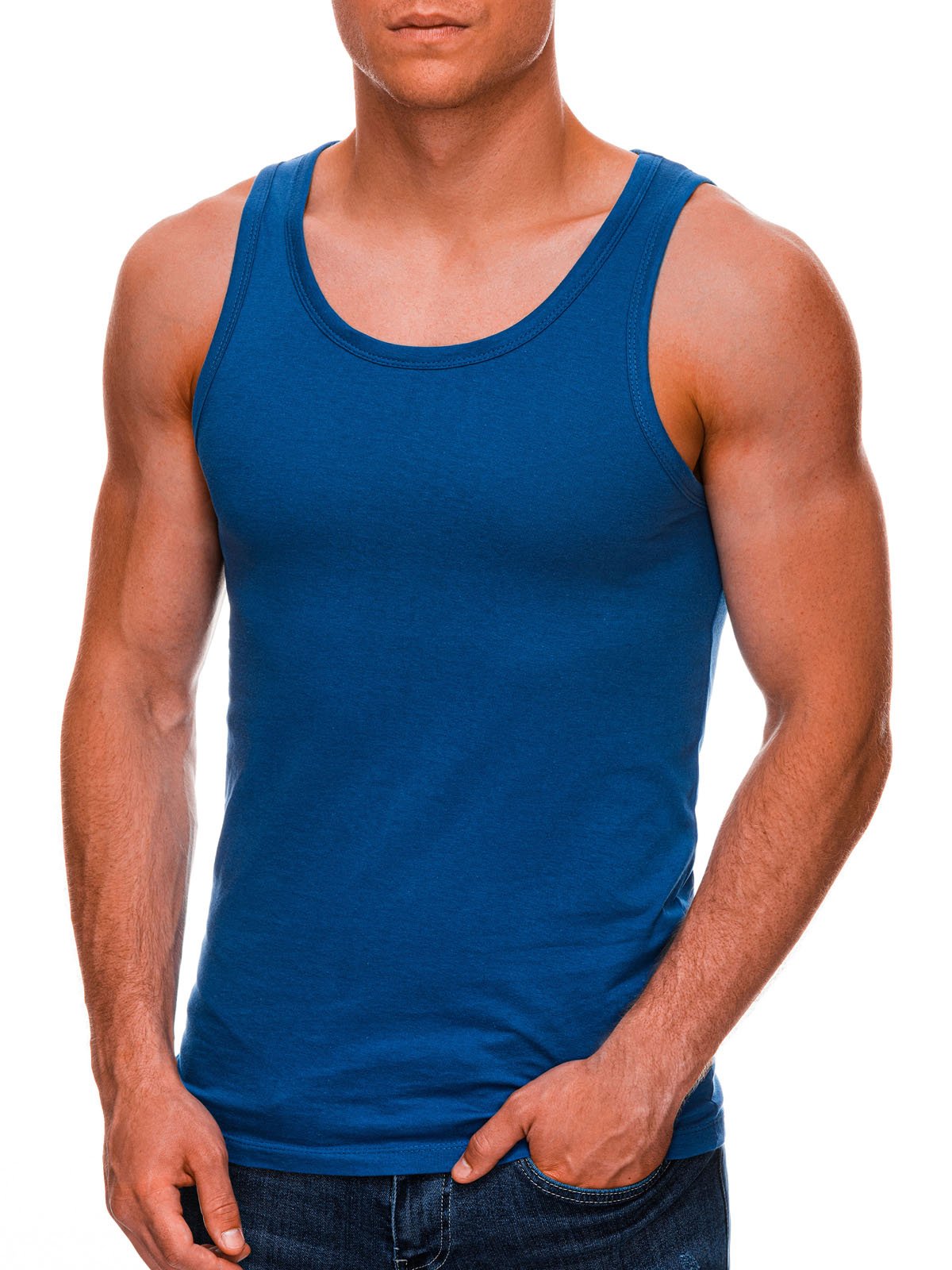 Emigreren Optimistisch Leuren Men's plain tank top S708 - blue | MODONE wholesale - Clothing For Men