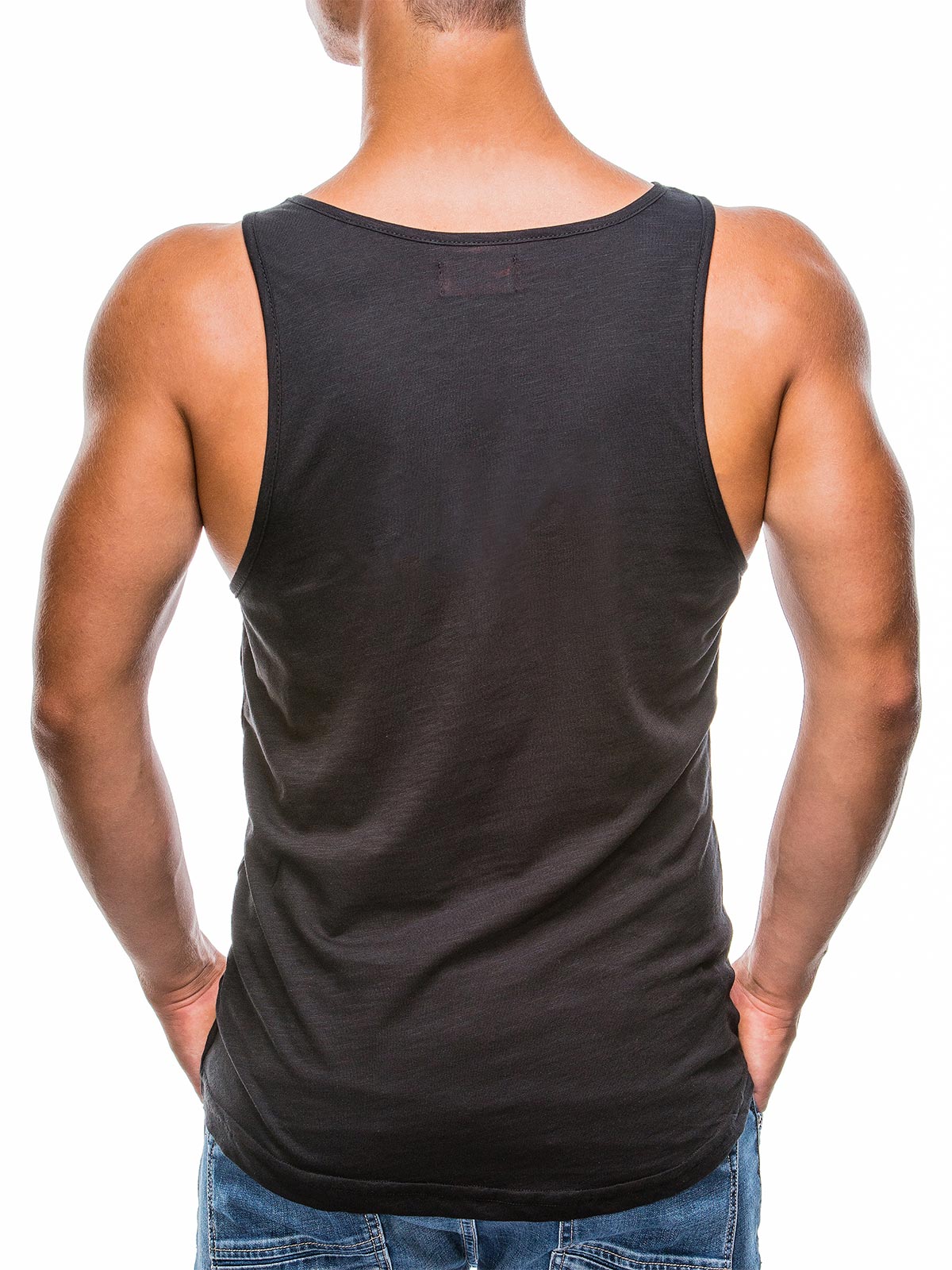 Men's plain tank top S845 - black | MODONE wholesale - Clothing For Men