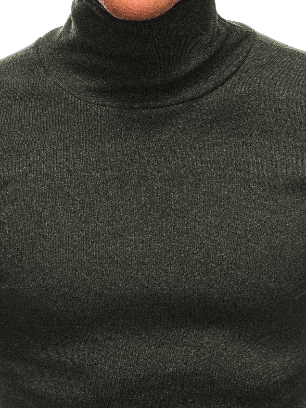 Men's polo neck E213 khaki MODONE wholesale Clothing For Men