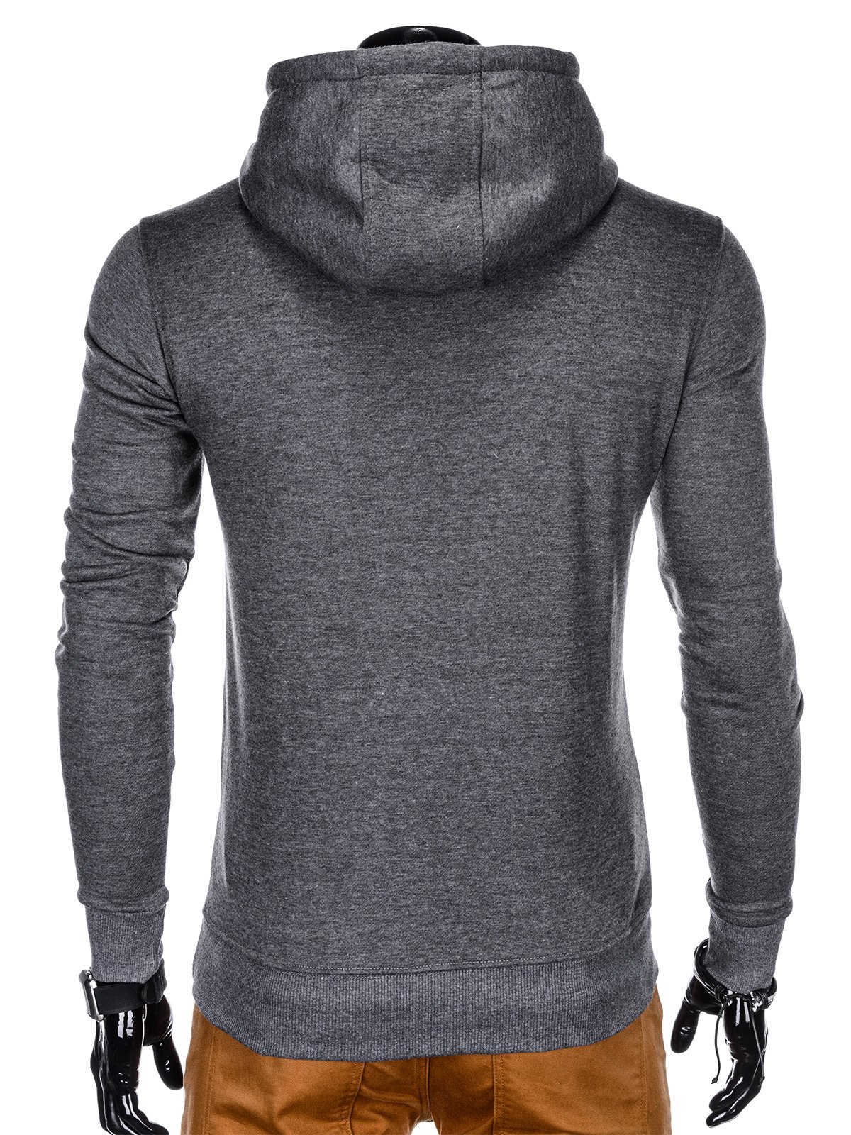 Men's printed hoodie B864 - dark grey | MODONE wholesale - Clothing For Men