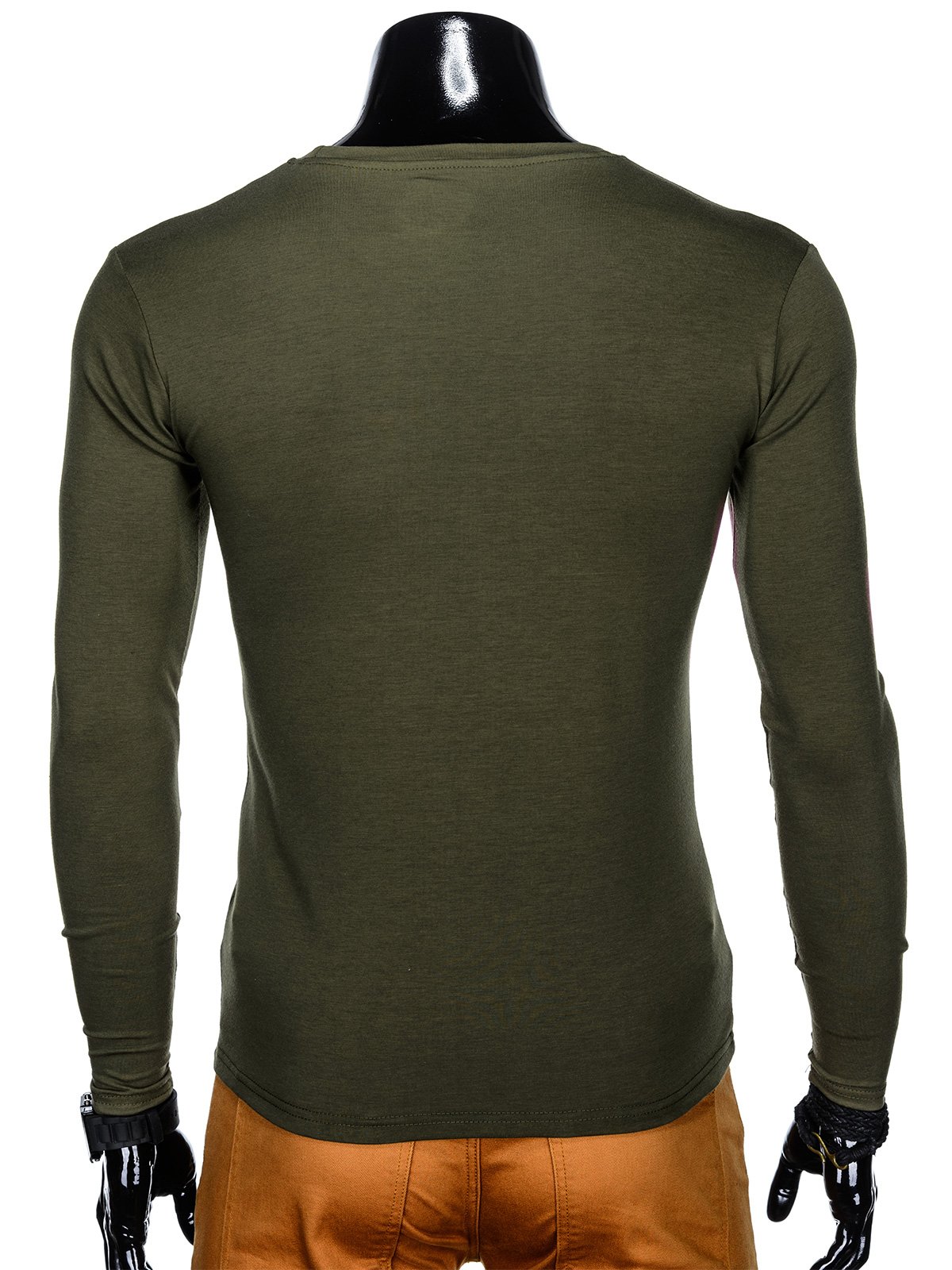 Men's printed longsleeve L115 - khaki | MODONE wholesale - Clothing For Men