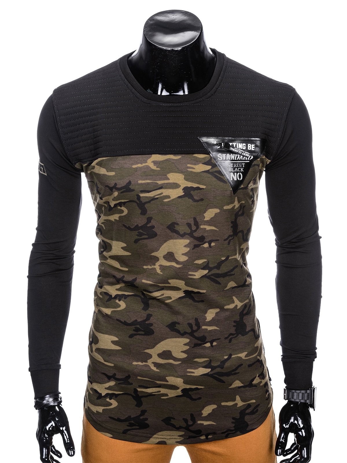 Men's printed sweatshirt B803 - black | MODONE wholesale - Clothing For Men