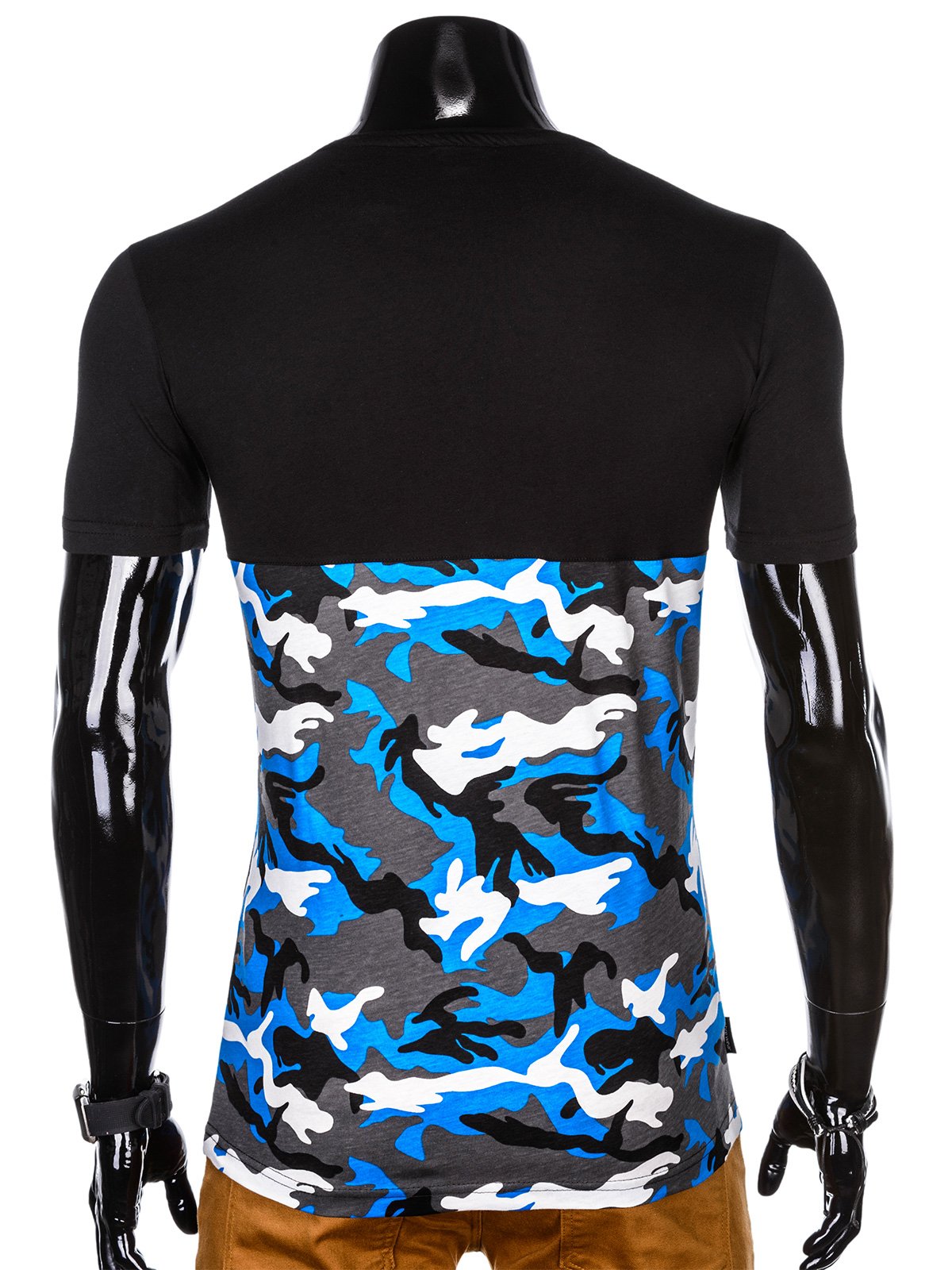Men's printed t-shirt S1008 - blue/camo | MODONE wholesale - Clothing ...