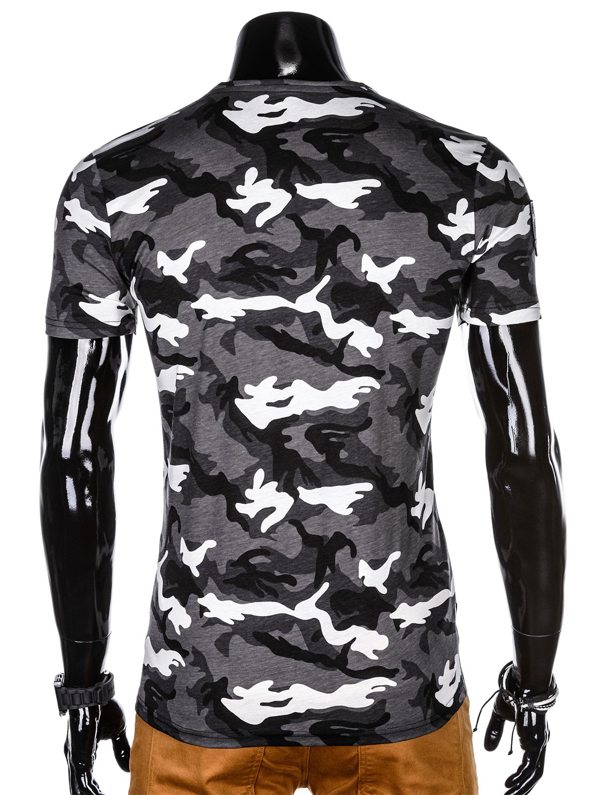 Men's printed t-shirt S1010 - grey/camo | MODONE wholesale - Clothing ...