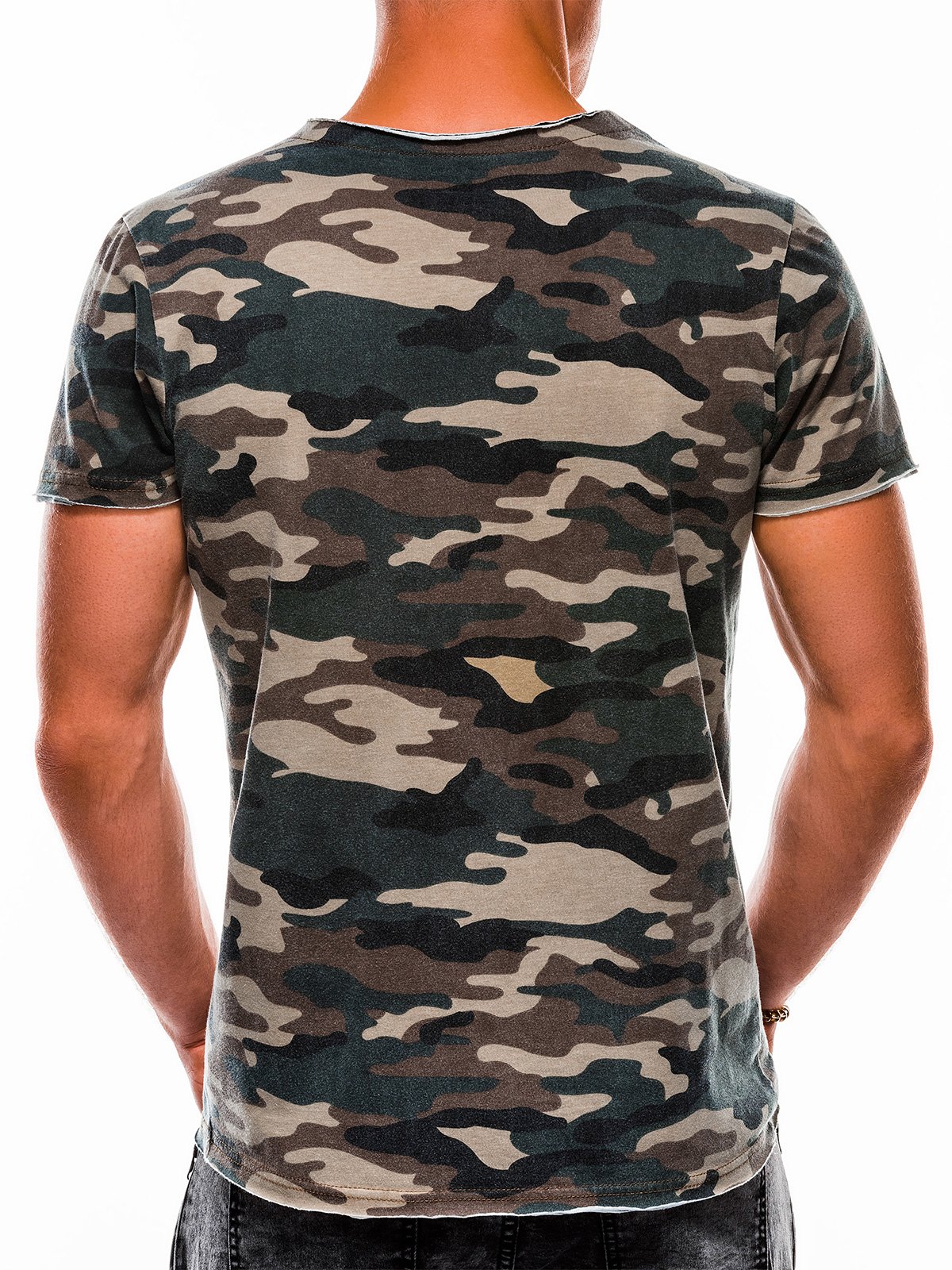 Men's printed t-shirt S1050 - green/camo | MODONE wholesale - Clothing ...