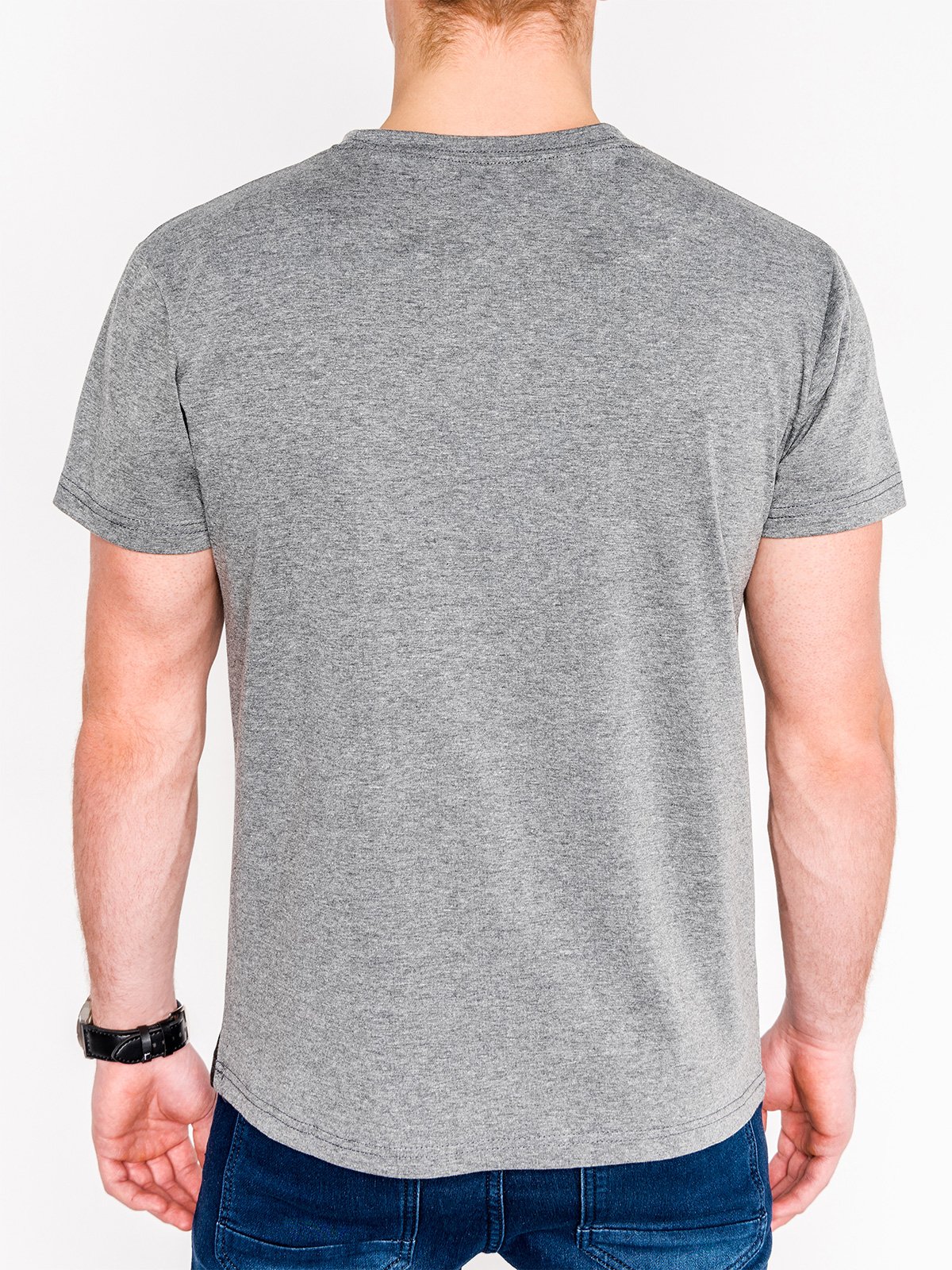 Men's printed t-shirt S1071 - dark grey | MODONE wholesale - Clothing ...