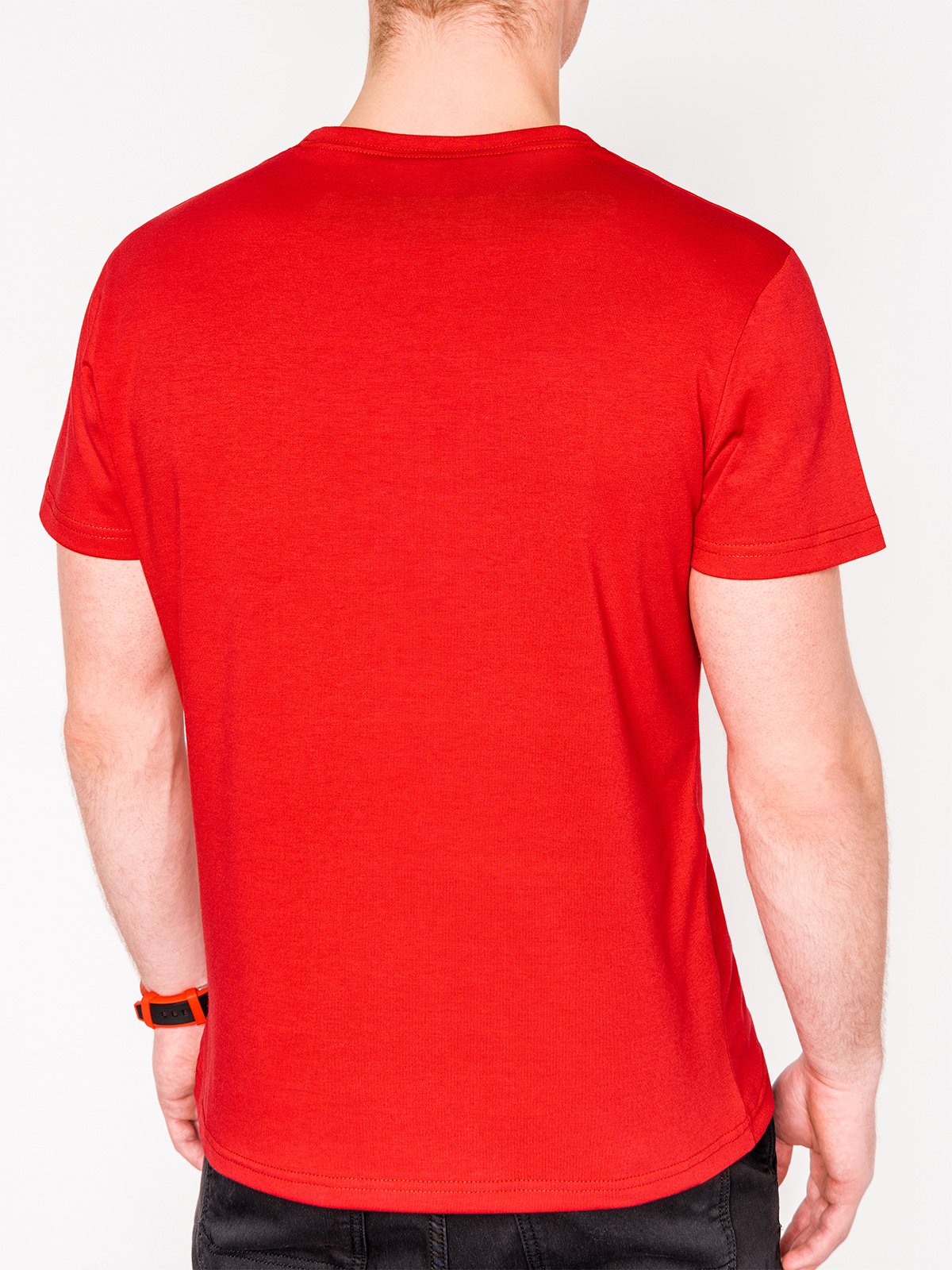 Men's printed t-shirt S1080 - red | MODONE wholesale - Clothing For Men
