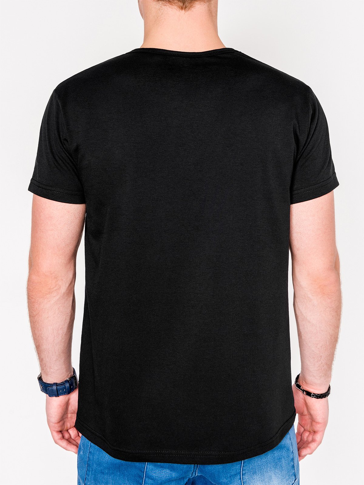 Men's printed t-shirt S1096 - black | MODONE wholesale - Clothing For Men