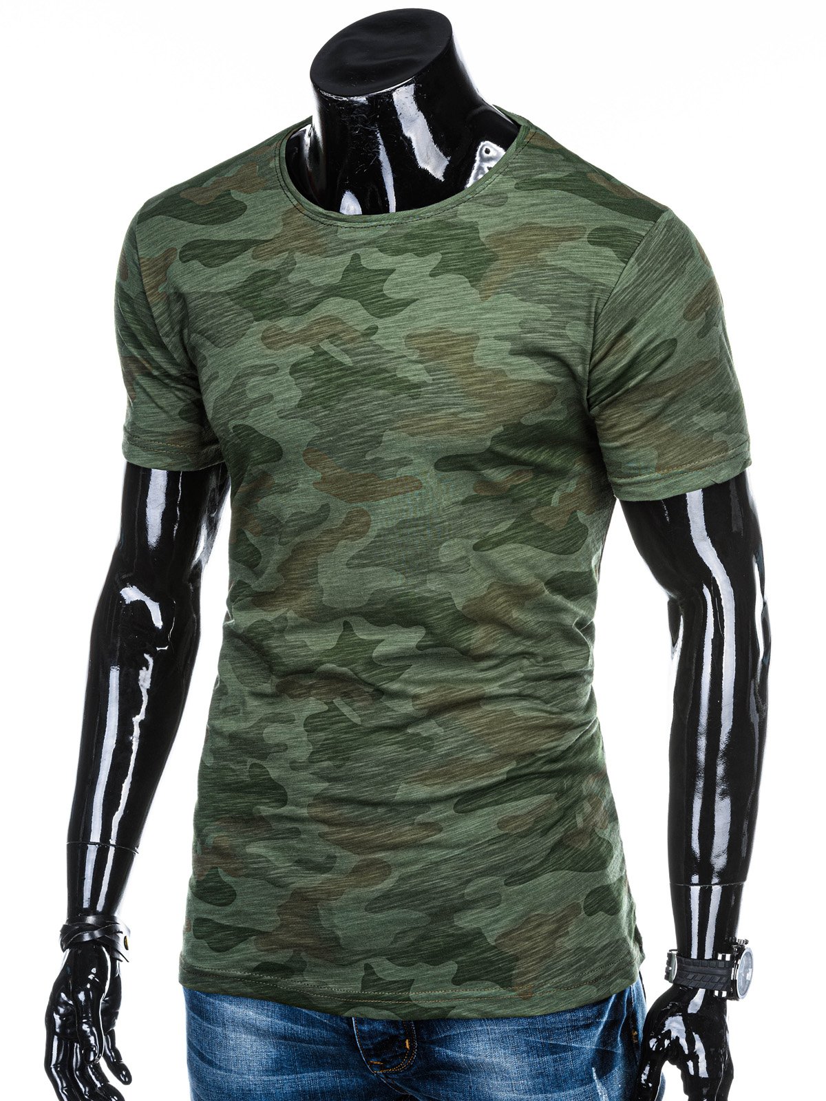 Men's printed t-shirt S1203 - green/camo | MODONE wholesale - Clothing ...