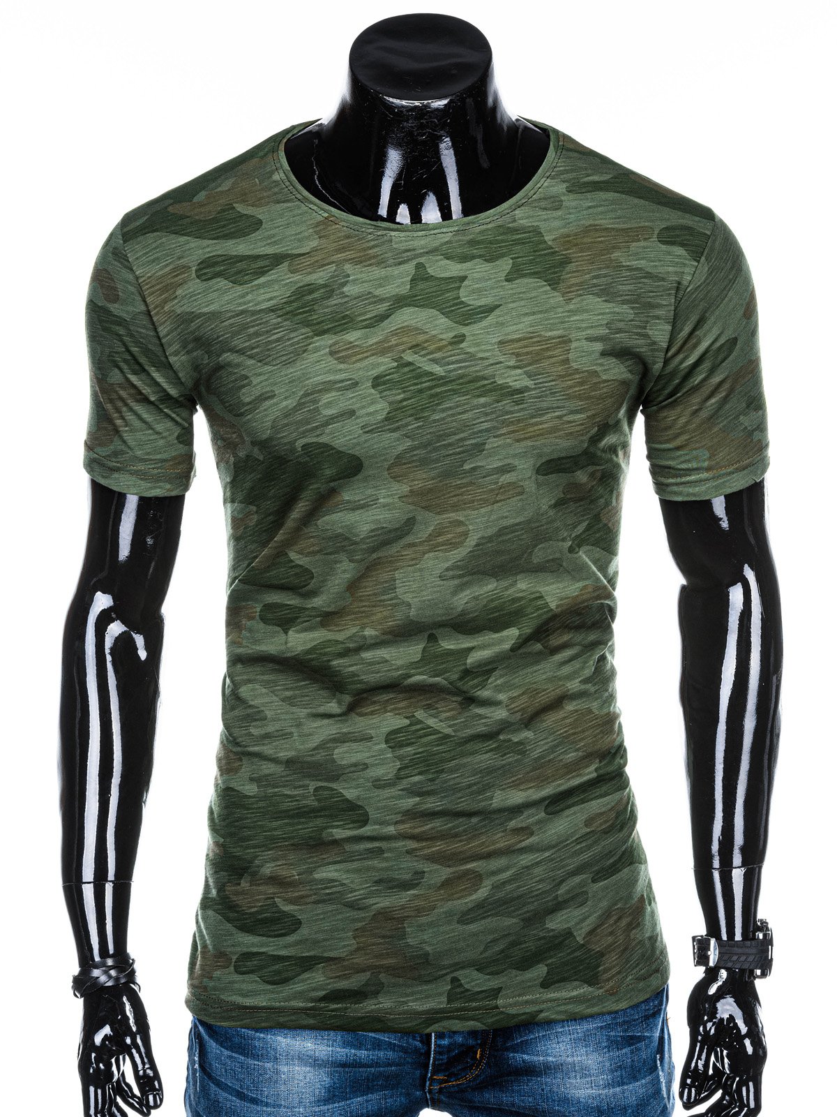 Men's printed t-shirt S1203 - green/camo | MODONE wholesale - Clothing ...