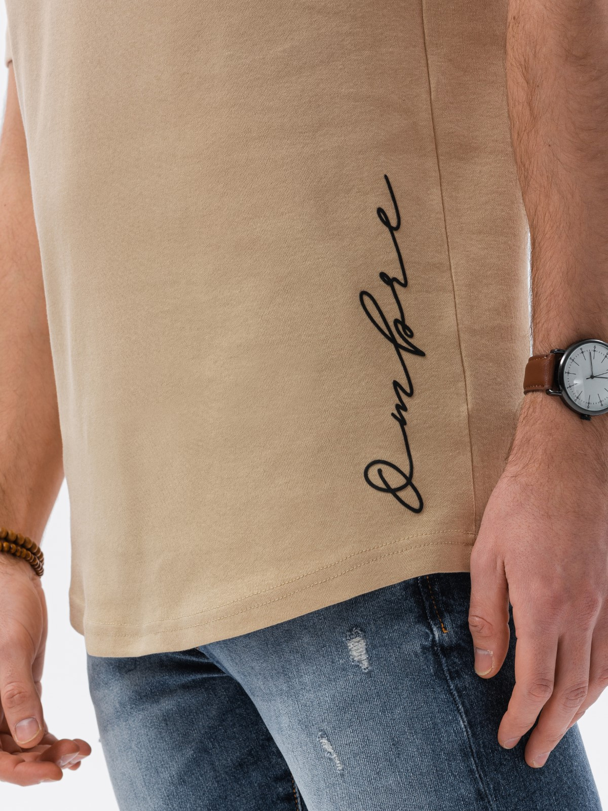 mens beige tshirt
