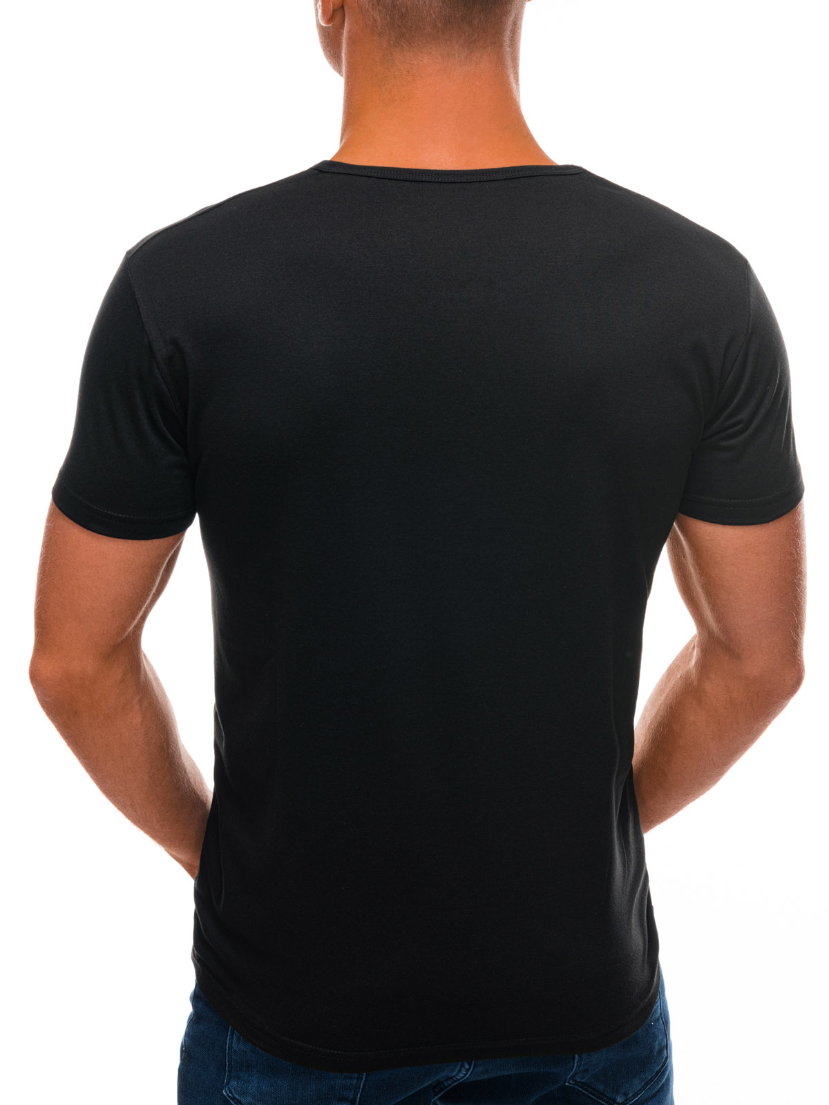 Men's printed t-shirt S1503 - black | MODONE wholesale - Clothing For Men