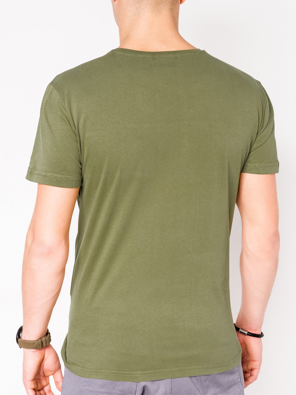 Men's printed t-shirt S977 - khaki | MODONE wholesale - Clothing For Men