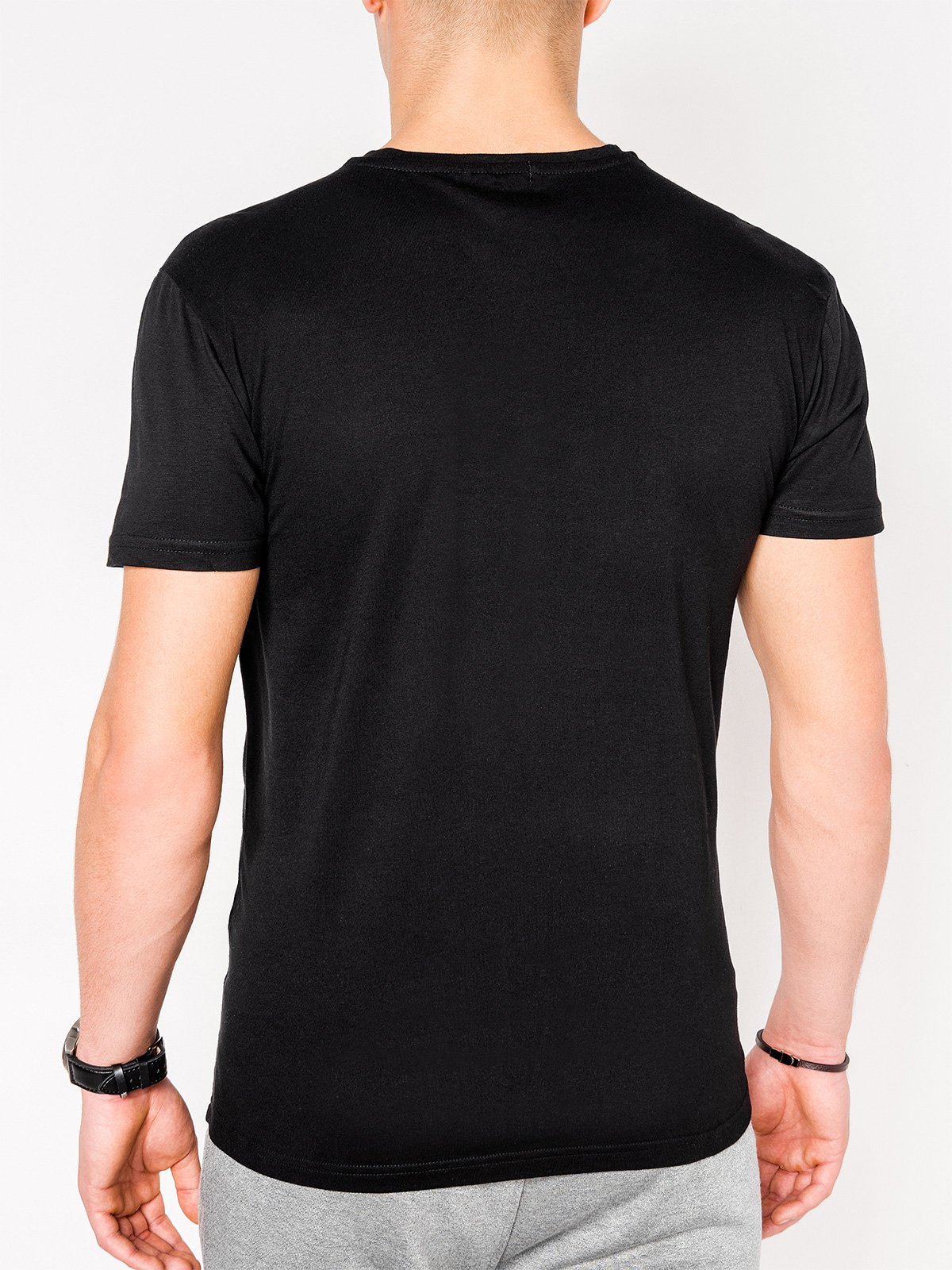 Men's printed t-shirt S978 - black | MODONE wholesale - Clothing For Men