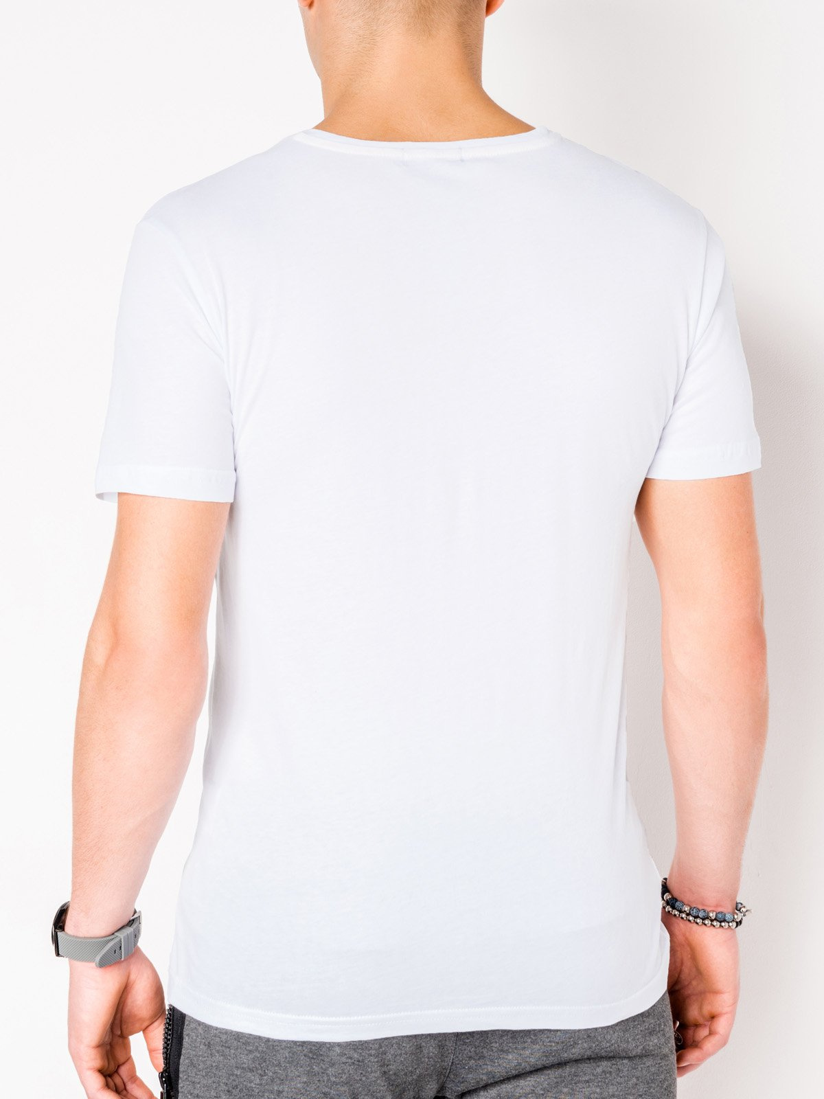 Men's printed t-shirt - white S966  MODONE wholesale - Clothing For Men