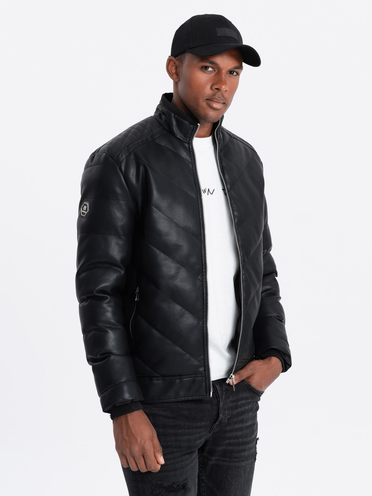 Men's quilted jacket black C550 MODONE wholesale Clothing For Men