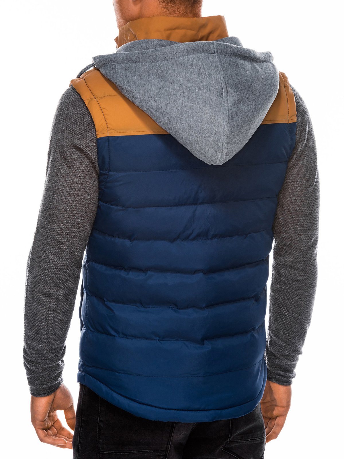 Men&#39;s quilted vest V26 - blue | MODONE wholesale - Clothing For Men