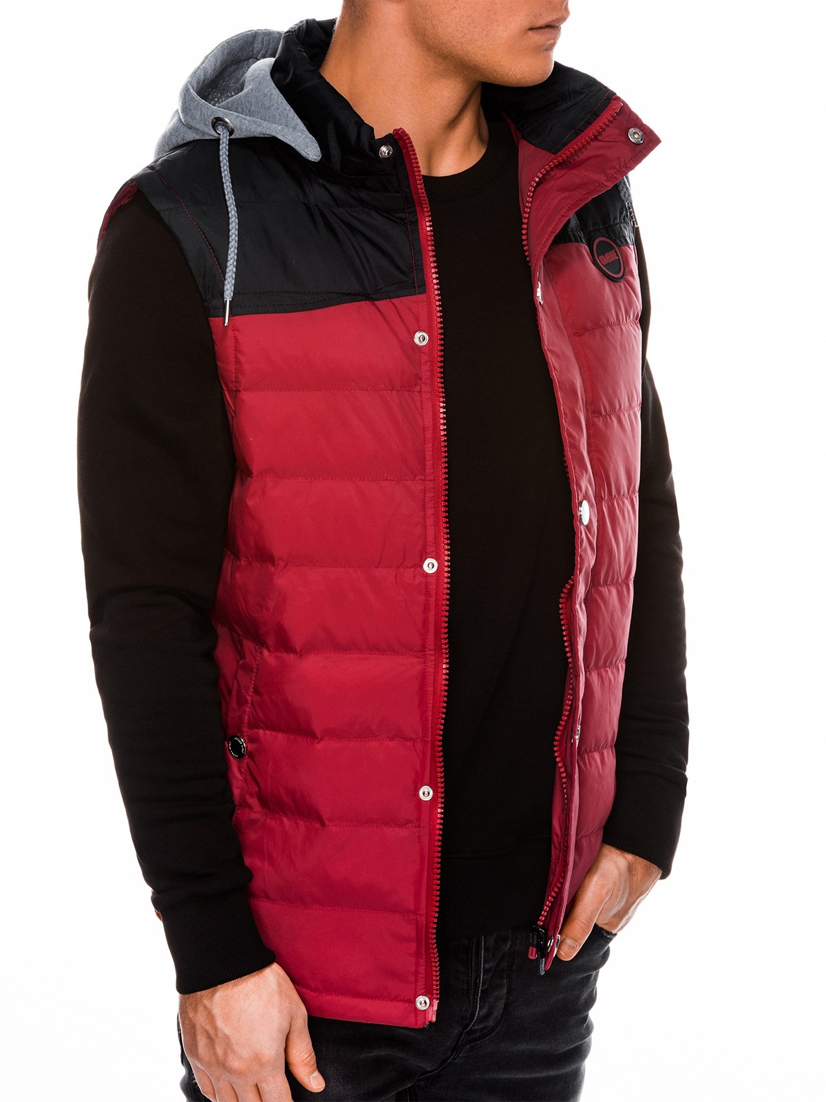 Men's quilted vest V26 - red | MODONE wholesale - Clothing For Men