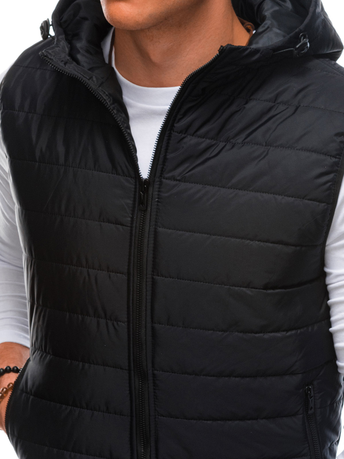 Men's quilted vest V58 black MODONE wholesale Clothing For Men