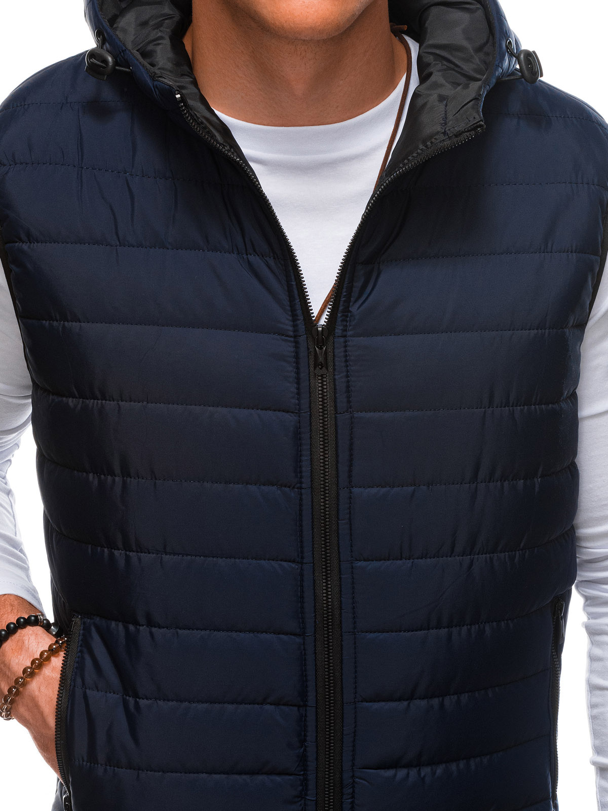 Men's quilted vest V58 navy MODONE wholesale Clothing For Men