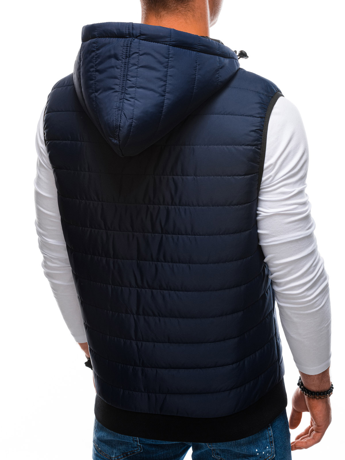 Men's quilted vest V58 navy MODONE wholesale Clothing For Men