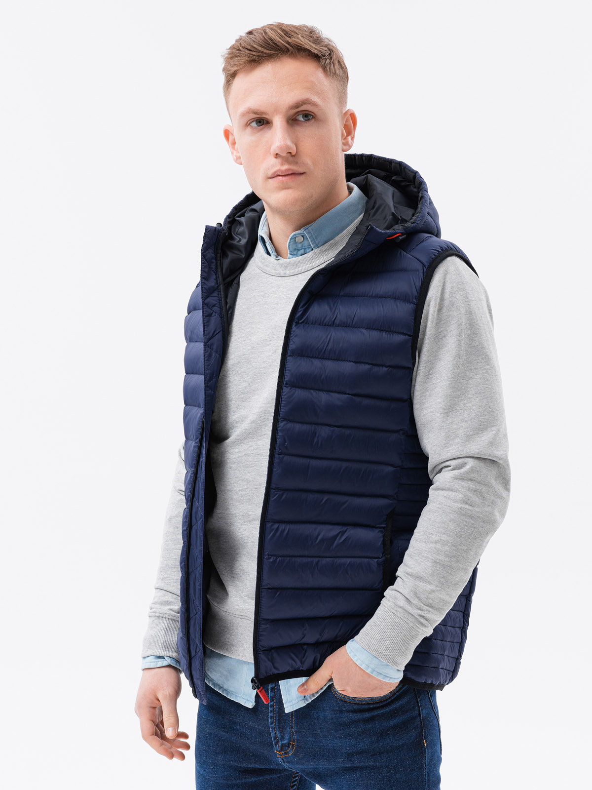 Mens navy clearance blue quilted vest