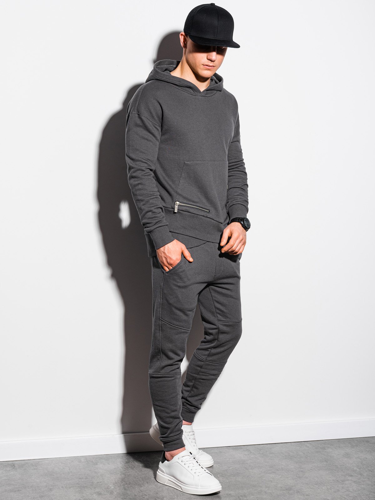 Men's set hoodie + pants Z24 - dark grey | MODONE wholesale - Clothing ...