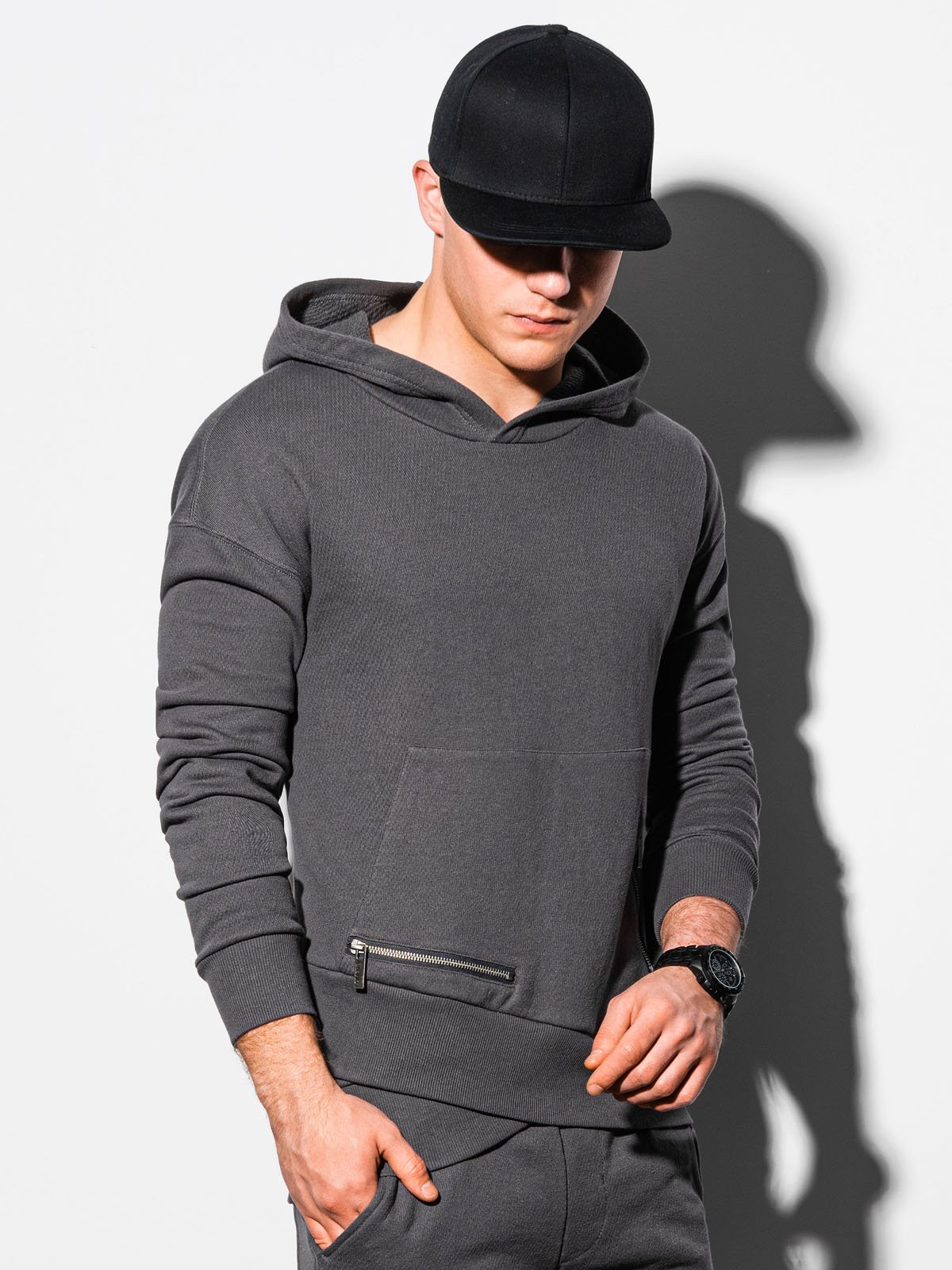 Men's set hoodie + pants - dark grey Z24 | MODONE wholesale