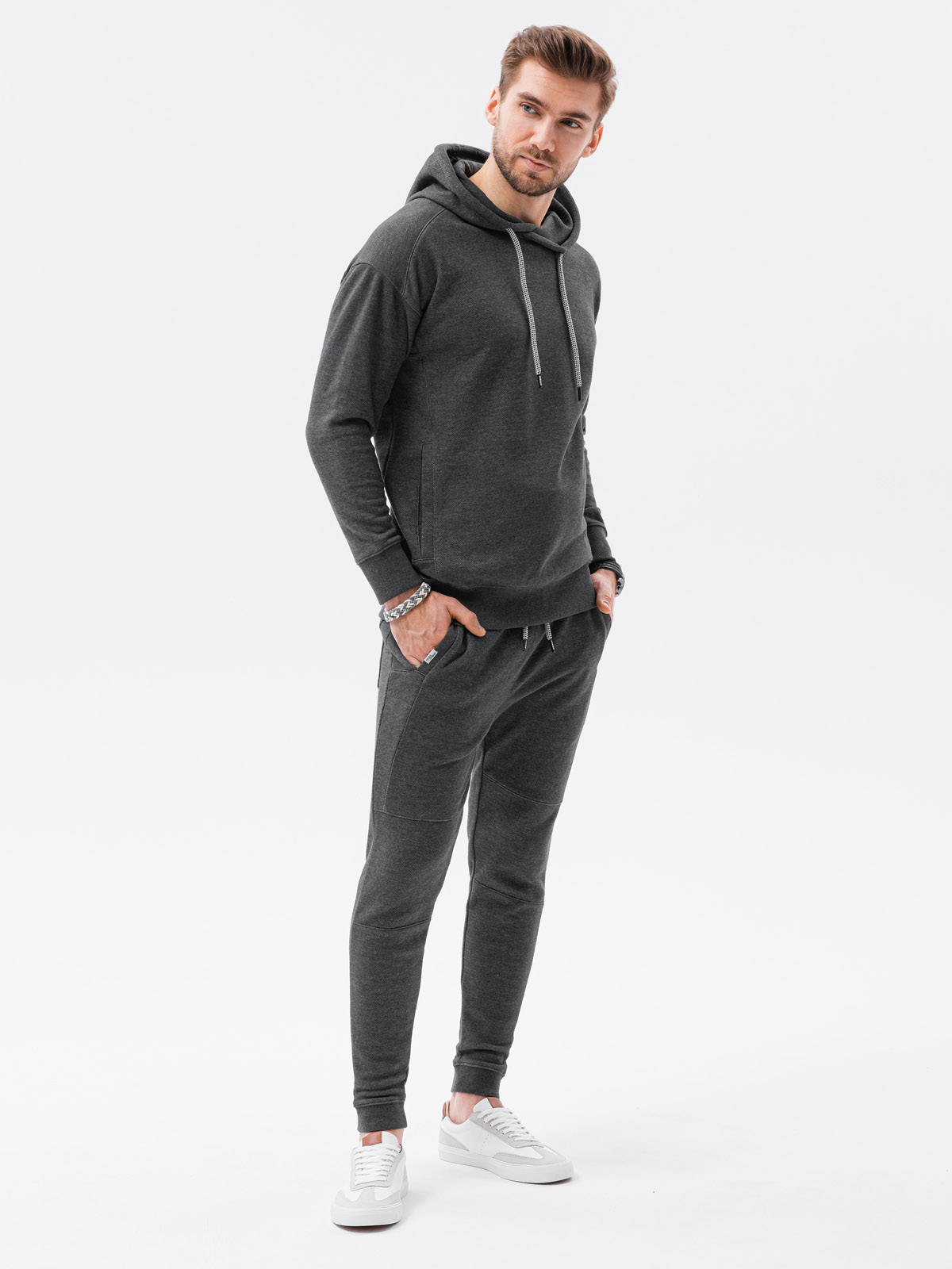 Men's set hoodie + pants - dark grey Z49 | MODONE wholesale - Clothing ...