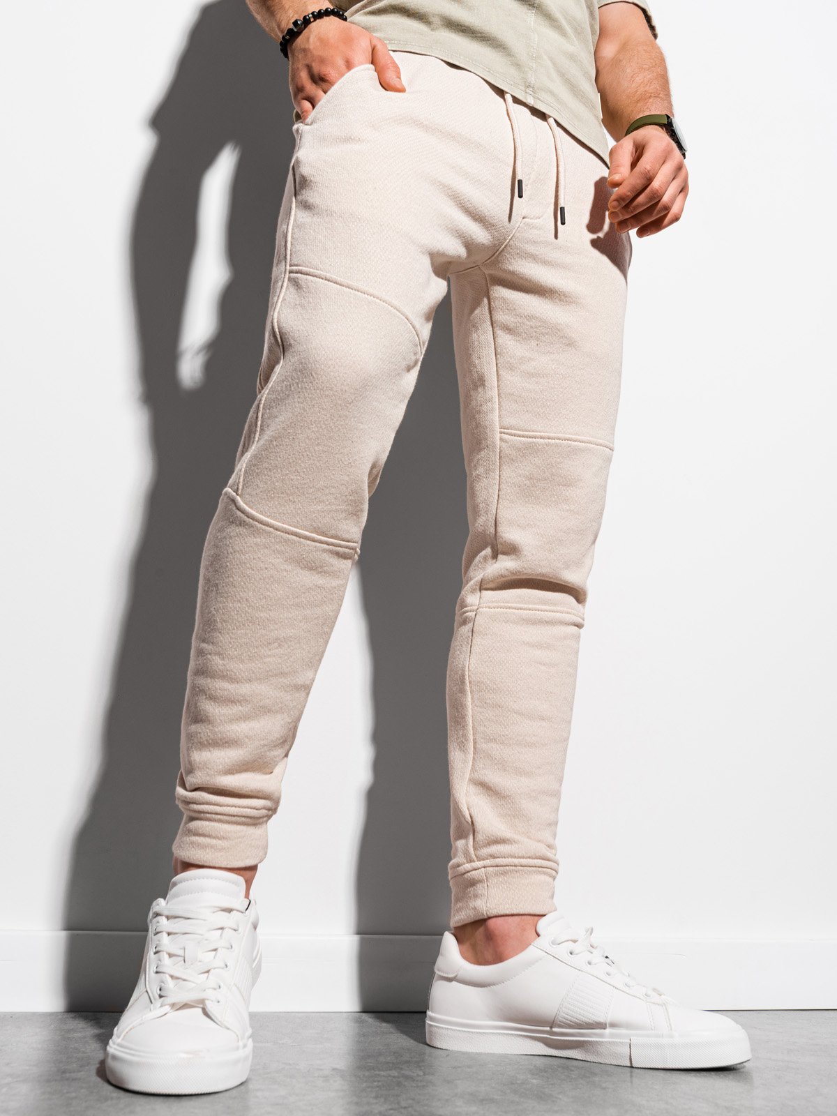 Men's sweatpants - khaki P904  MODONE wholesale - Clothing For Men