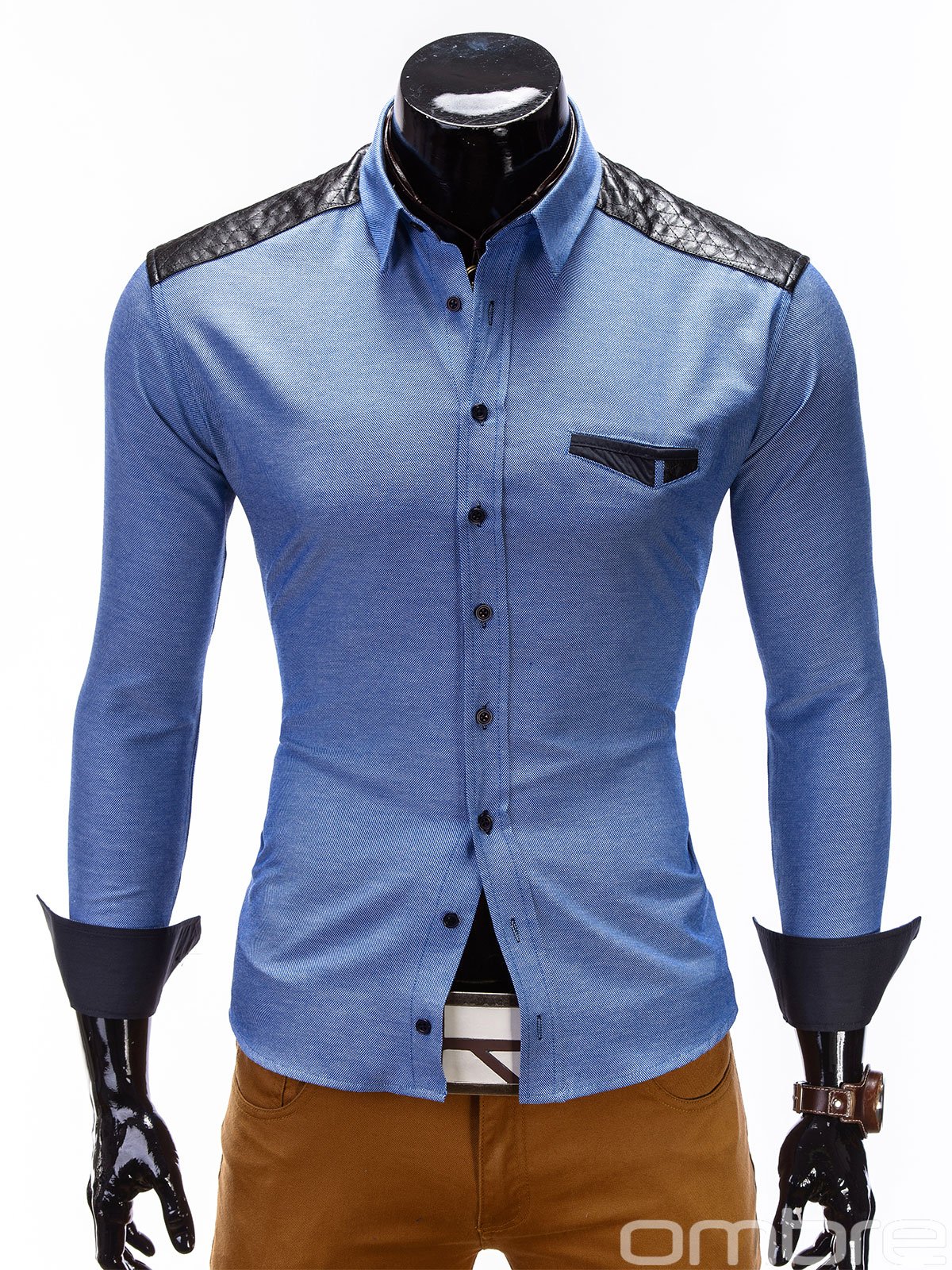 Men's shirt K168 - blue | MODONE wholesale - Clothing For Men
