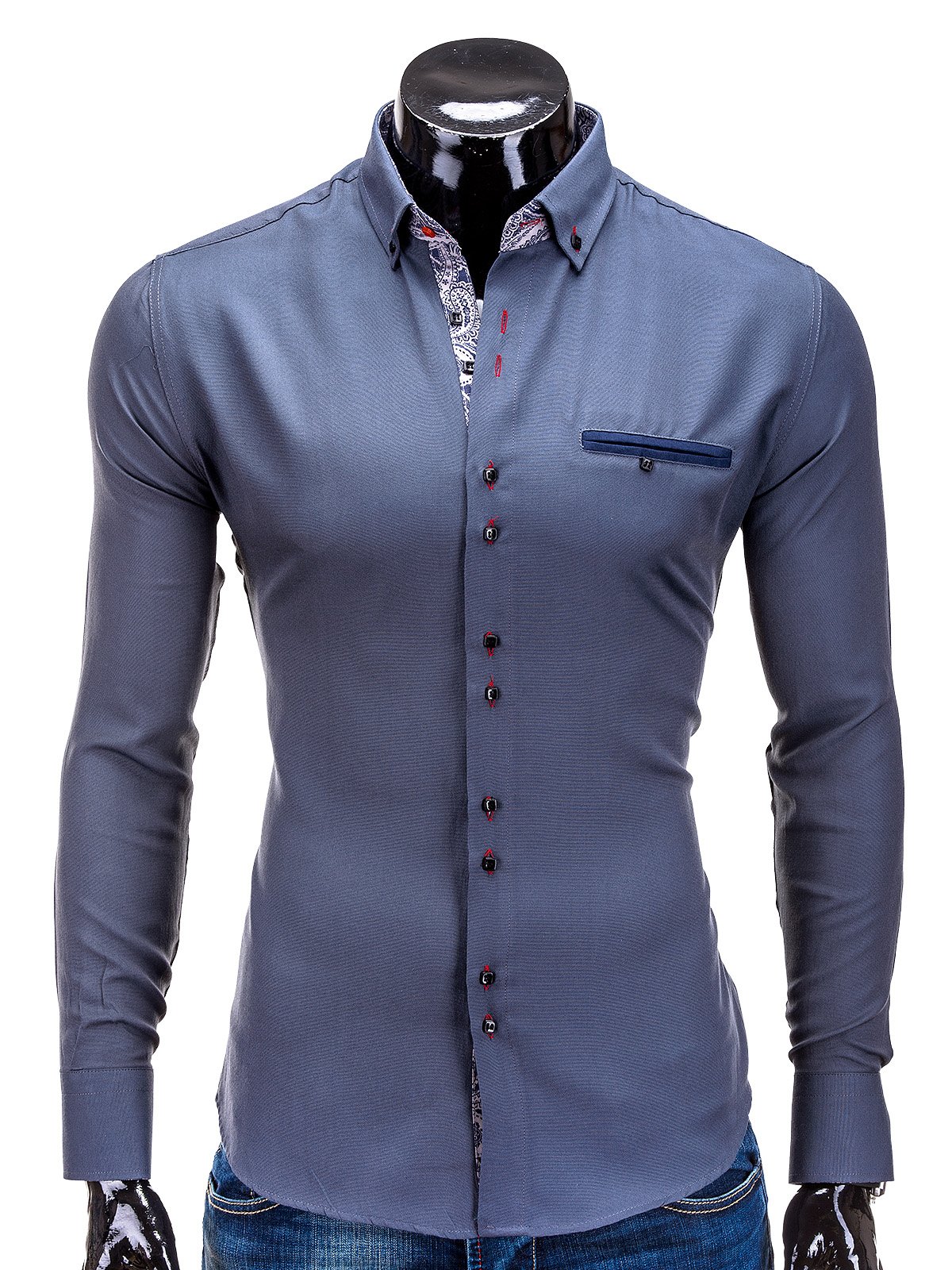 Men's shirt - dark grey K251 | MODONE wholesale - Clothing For Men