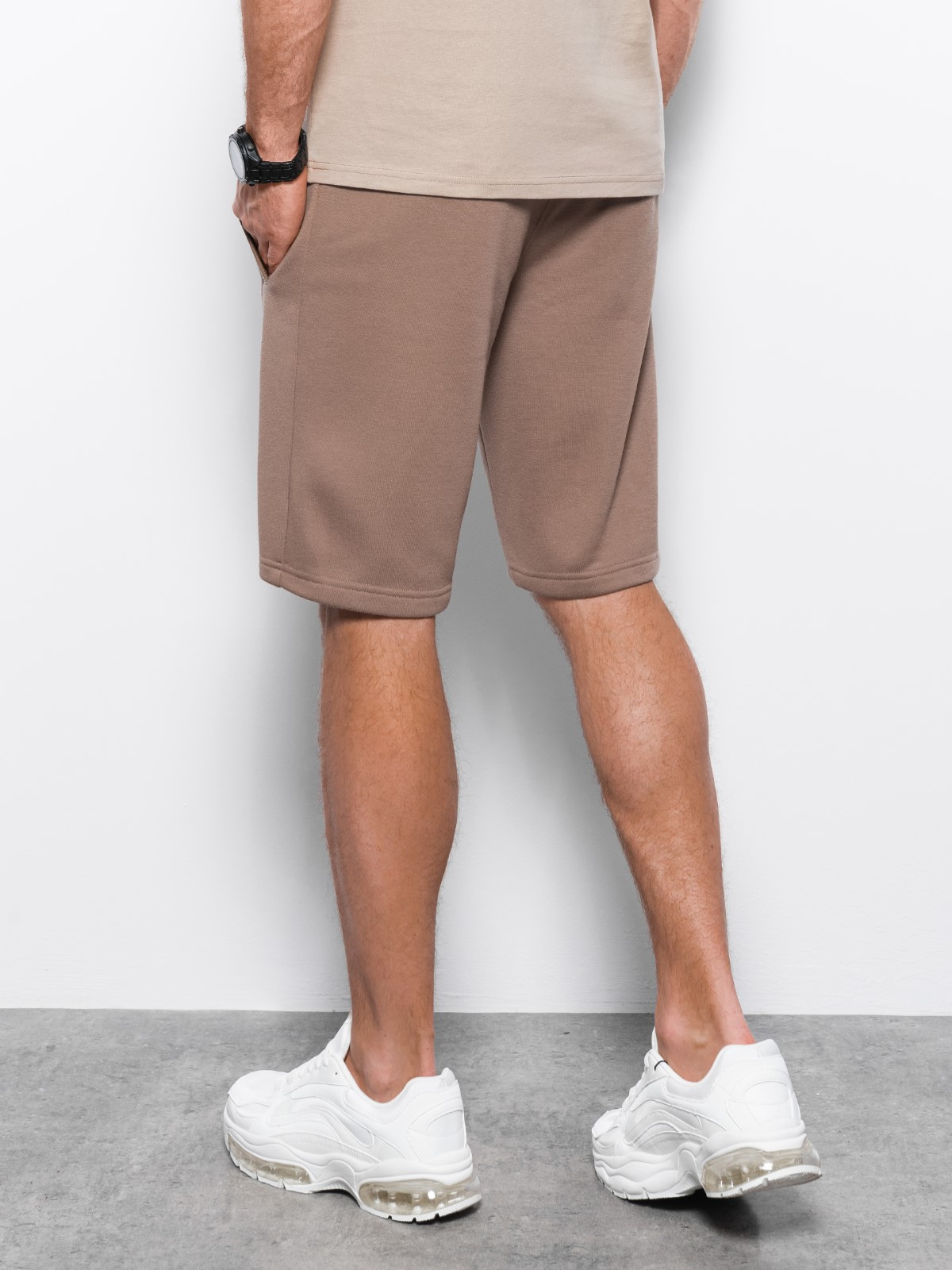 Men's short shorts with pockets light brown V17 OMSRBS0109 MODONE