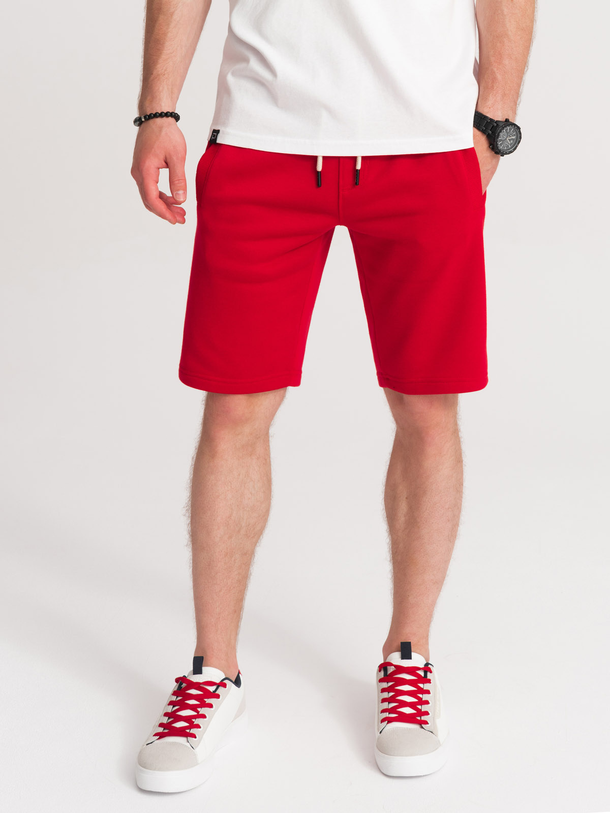 Men's short shorts with pockets red V7 OMSRBS0109 MODONE