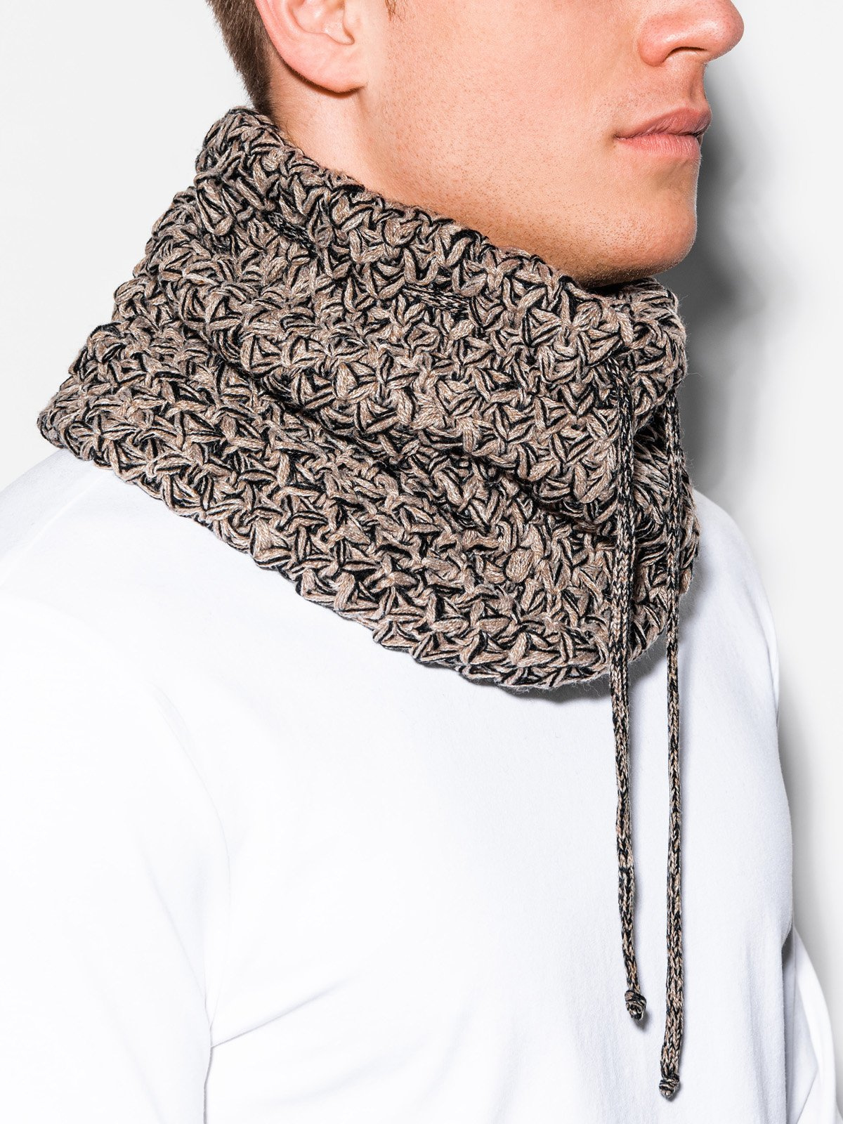 Men's snood A097 brown/black MODONE wholesale Clothing For Men