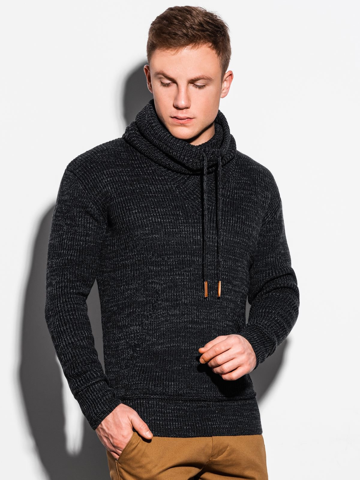 Men's sweater E152 black MODONE wholesale Clothing For Men